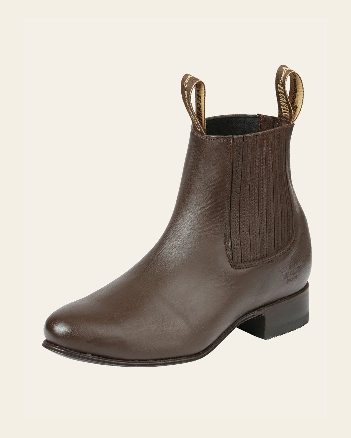 El Canelo Men’s Charro Boots - Brown 45757 on a warm cream background