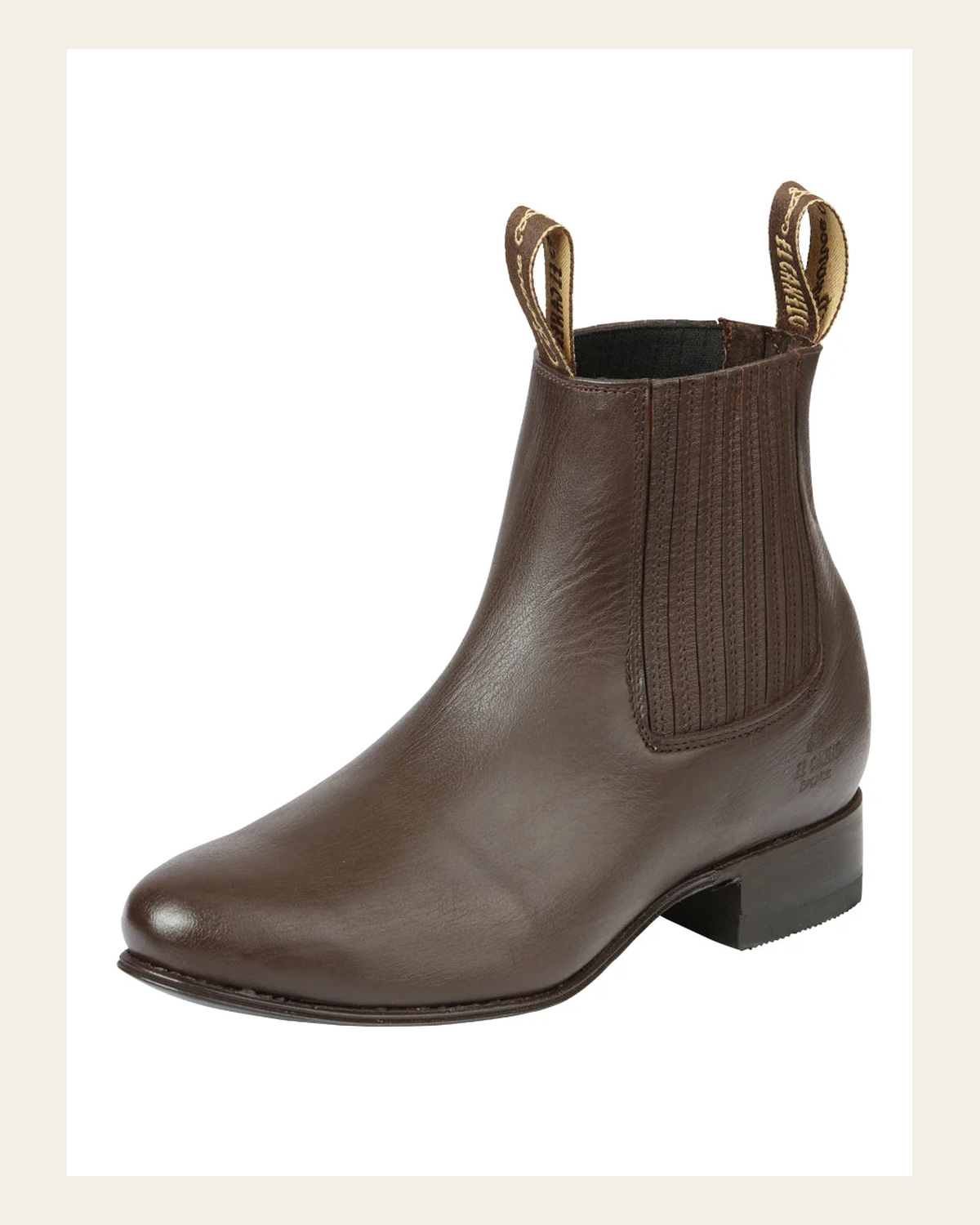 El Canelo Men’s Charro Boots - Brown 45757 on a warm cream background