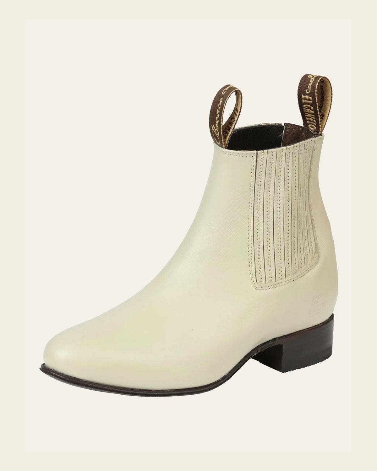 El Canelo Men’s Charro Boots - Oyster Color 45759 on a warm cream background