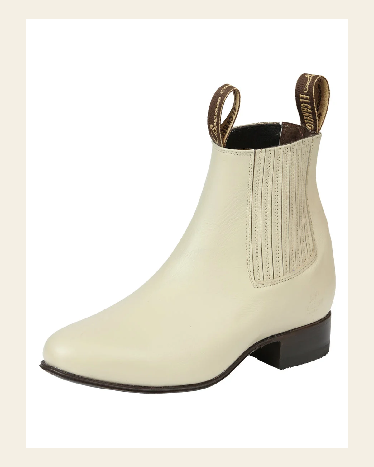 El Canelo Men’s Charro Boots - Oyster Color 45759 on a warm cream background
