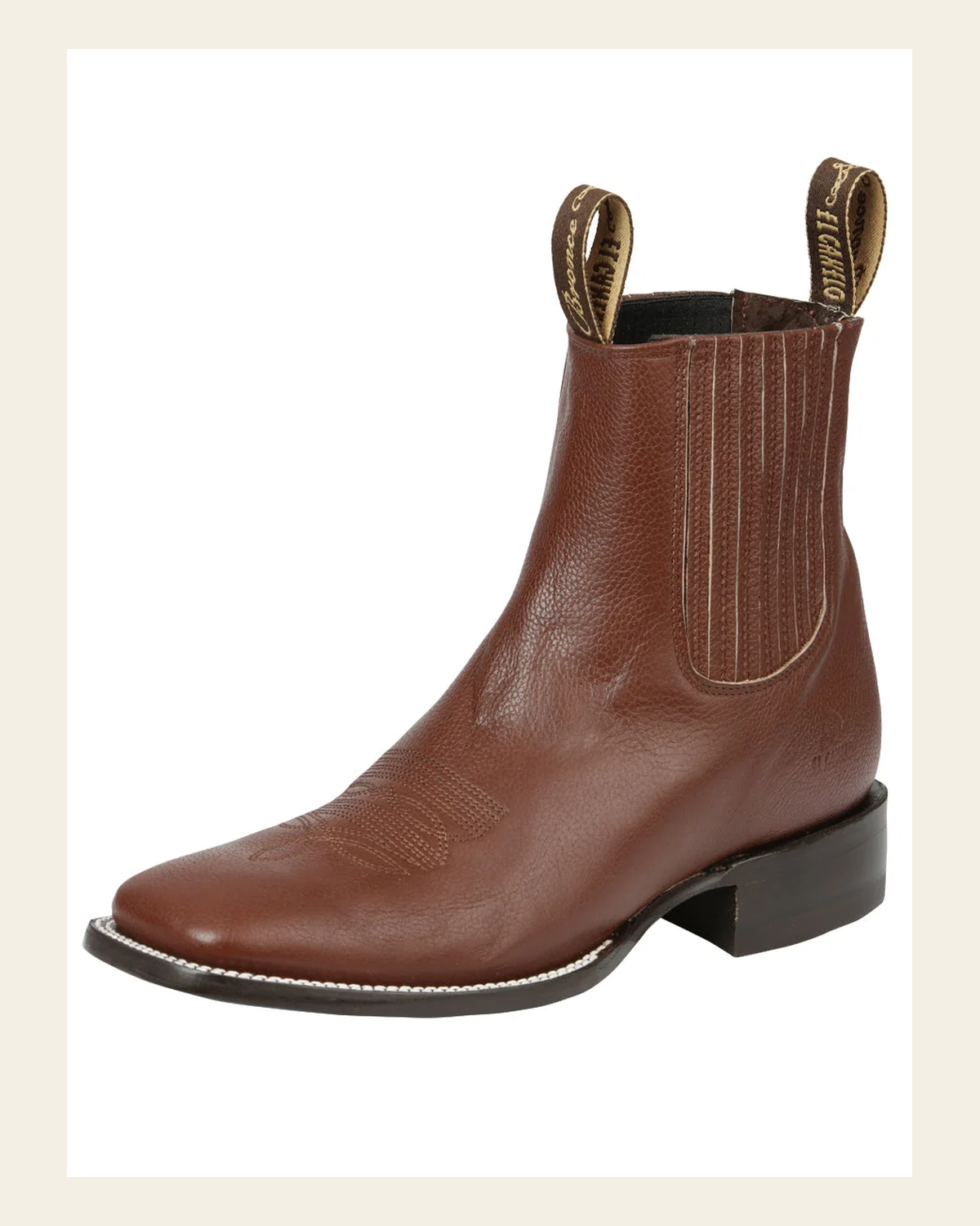 El Canelo Men’s Leather Boot - Sheedron 45753 on a warm cream background