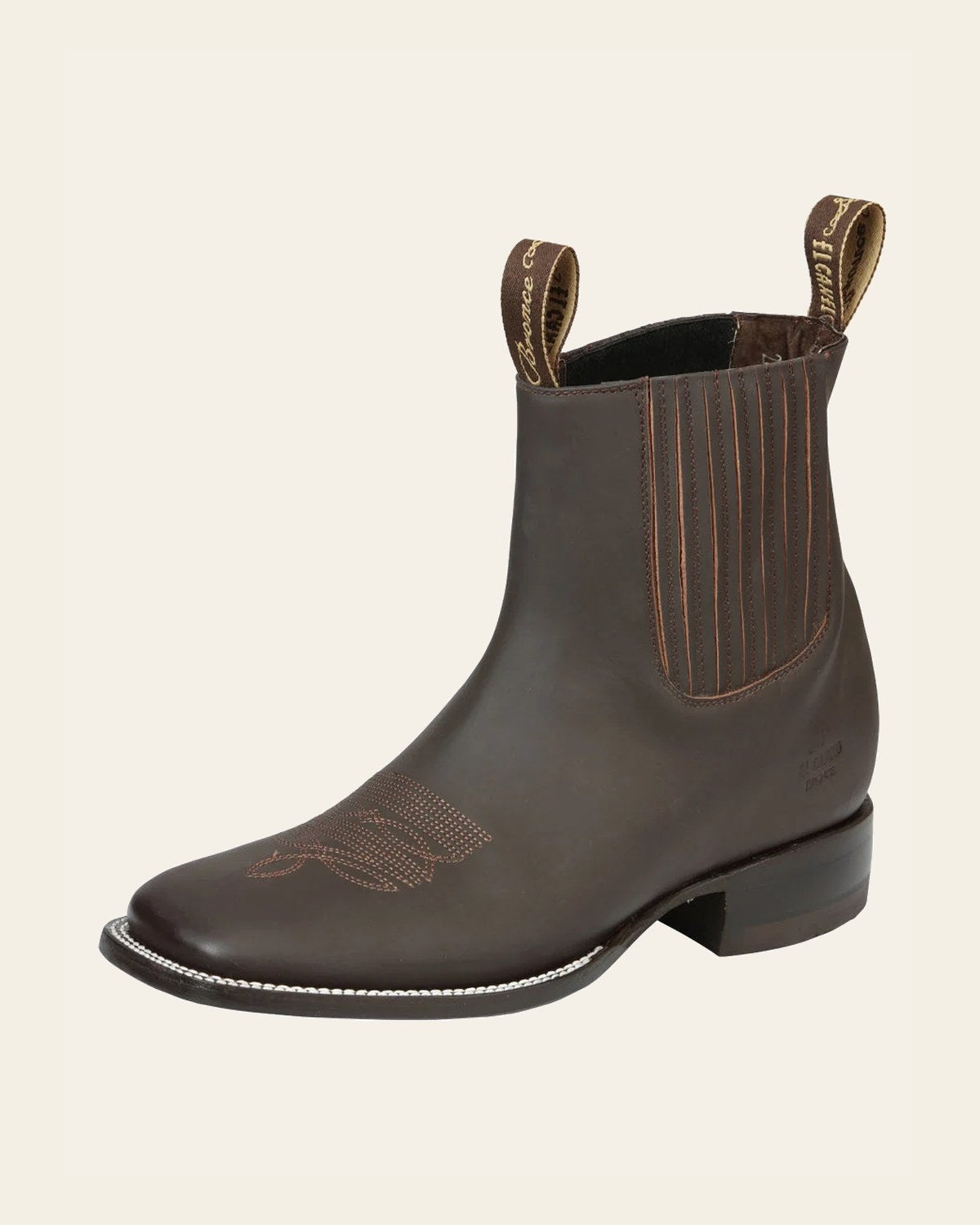 El Canelo Men’s Matte Brown Boots 45756 on a warm cream background