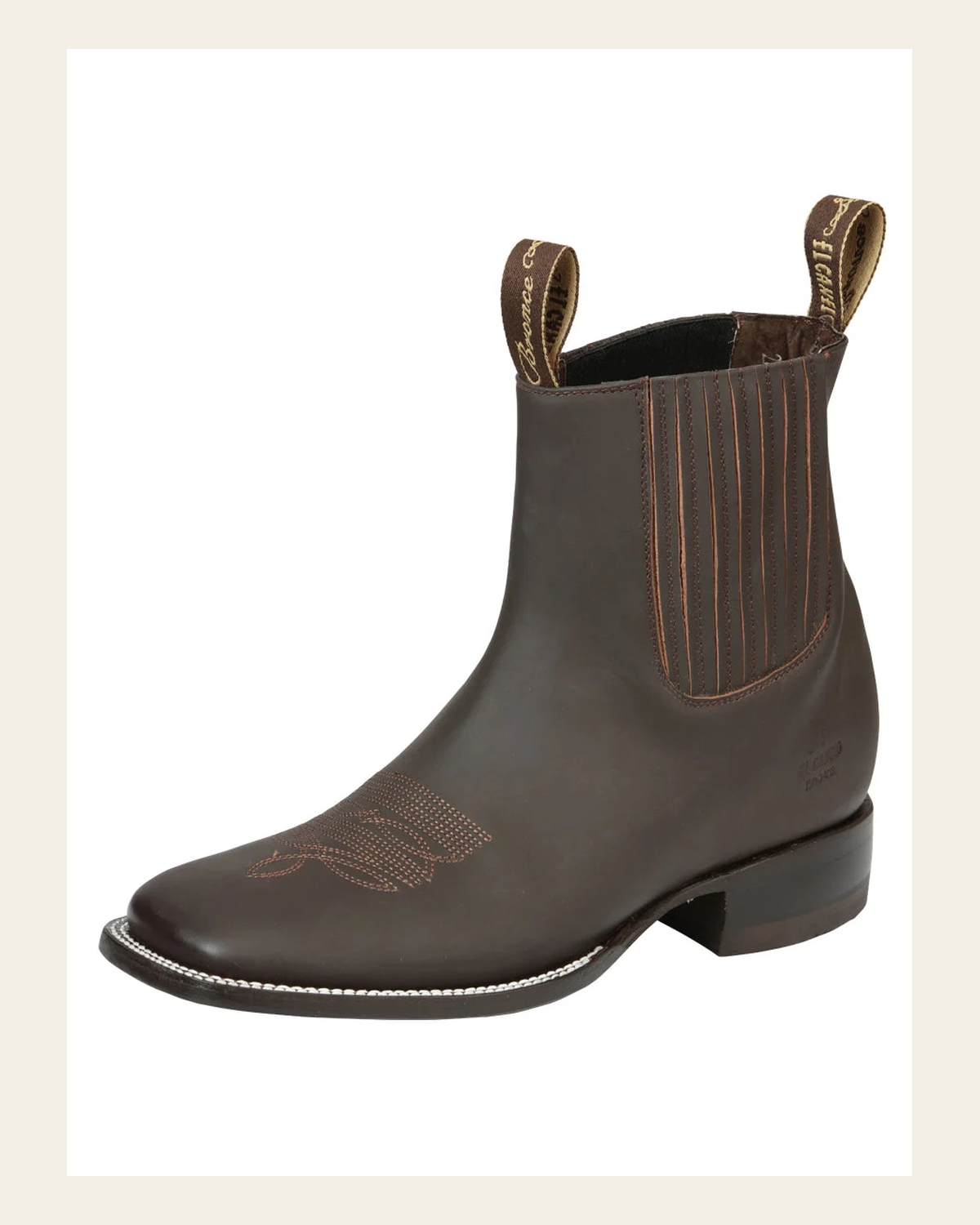 El Canelo Men’s Matte Brown Boots 45756 on a warm cream background