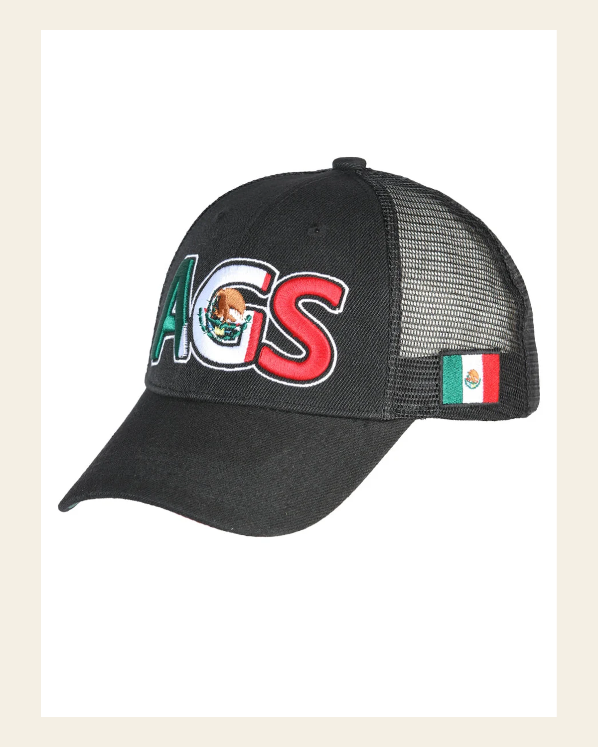 El General CB/AGS Hat- Black 44802 on a warm cream background