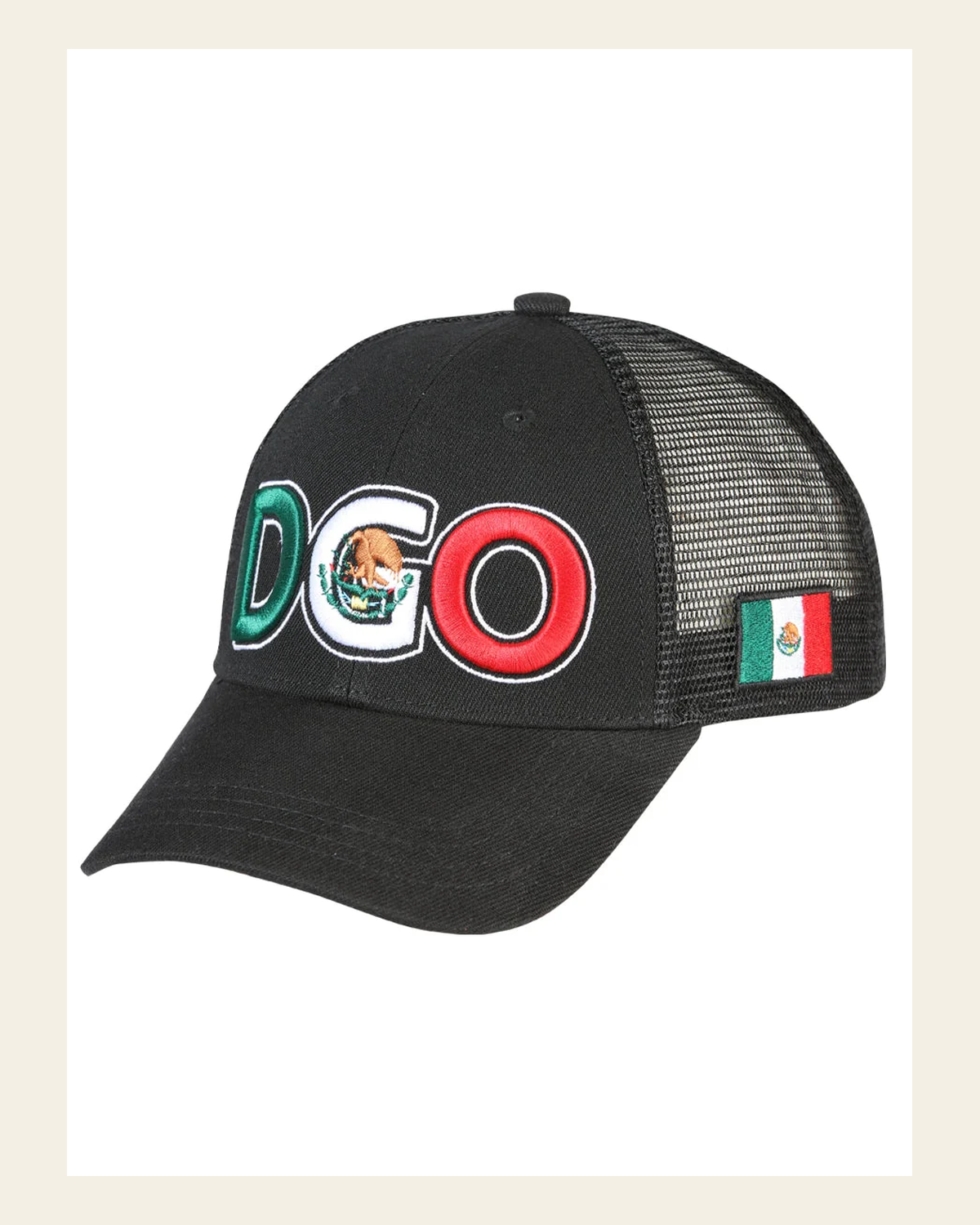 El General CB/DGO Hat- Black 44788 on a warm cream background