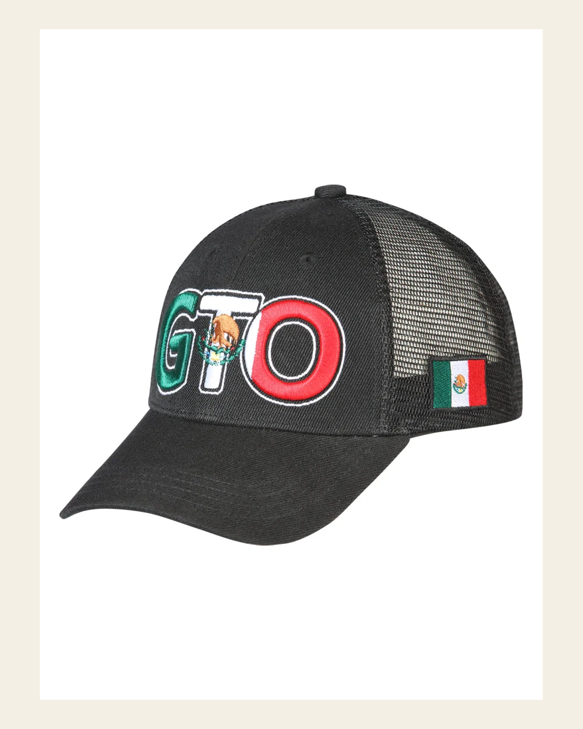El General CB/GTO Hat- Black 44790 on a warm cream background
