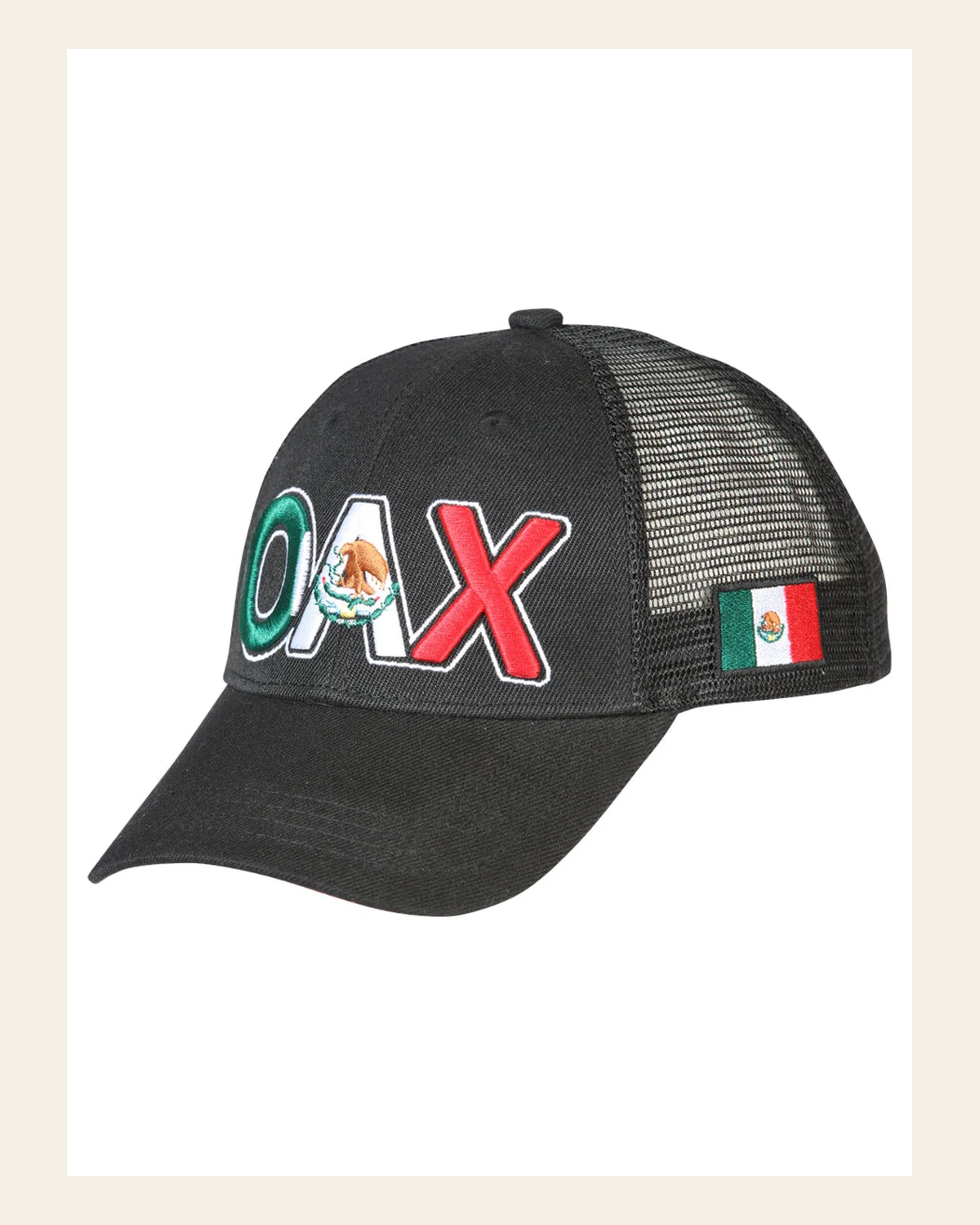 El General CB/OAX Hat- Black 44796 on a warm cream background