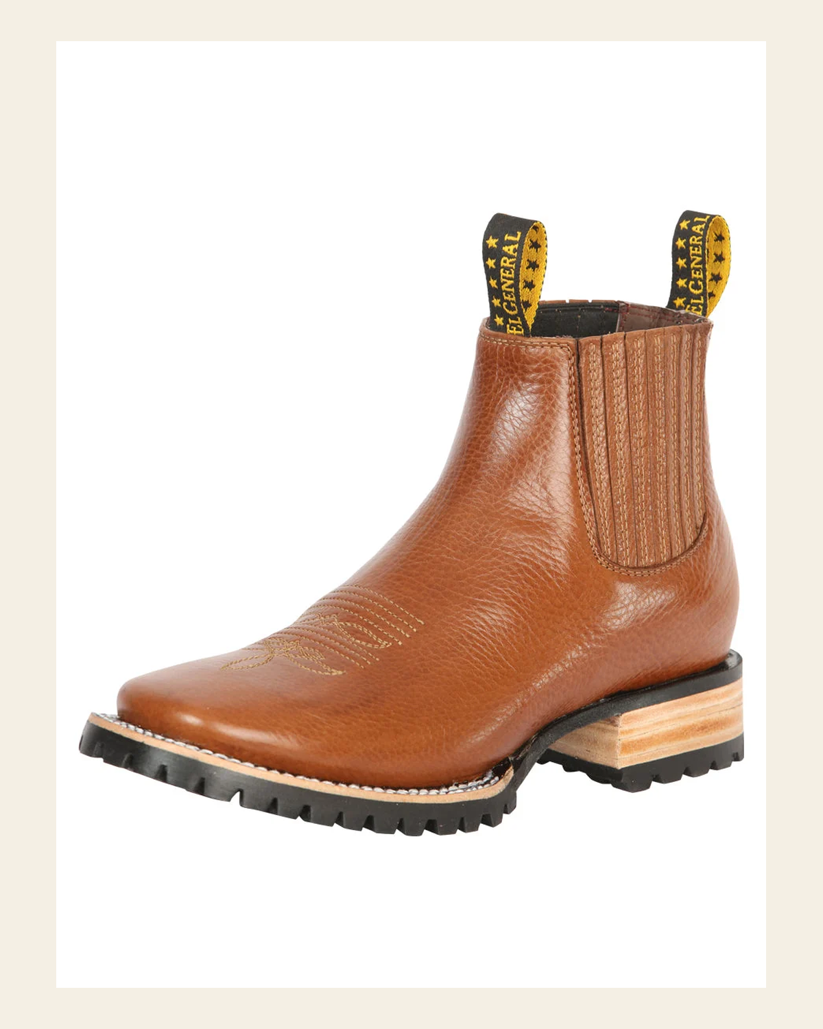 El General Men’s Ankle Boots - Bovine Leather Privo Martell 45344 on a warm cream background