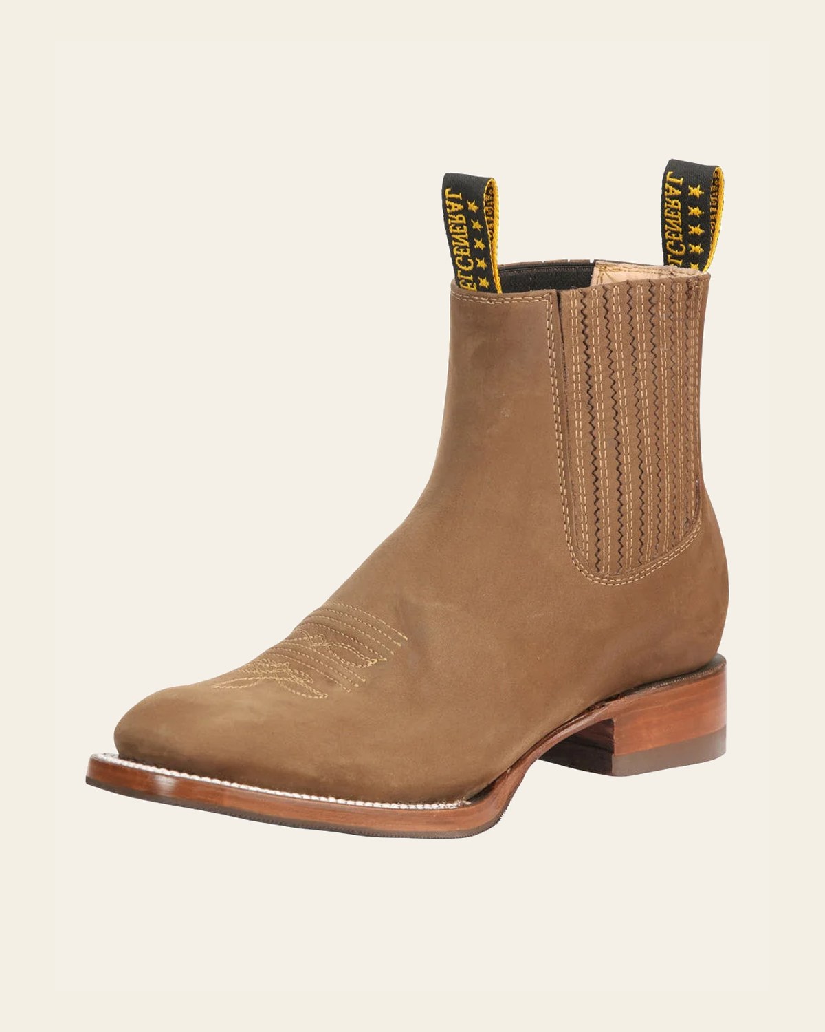 El General Men’s Ankle Boots - Nobuck Brown 45338 on a warm cream background
