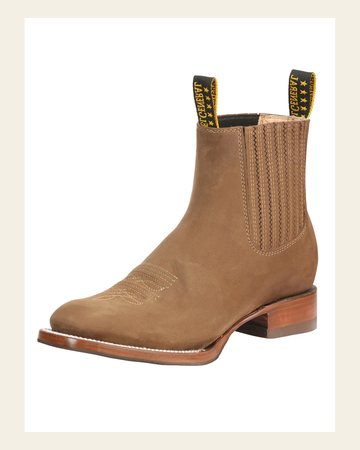 El General Men’s Ankle Boots - Nobuck Brown 45338 on a warm cream background