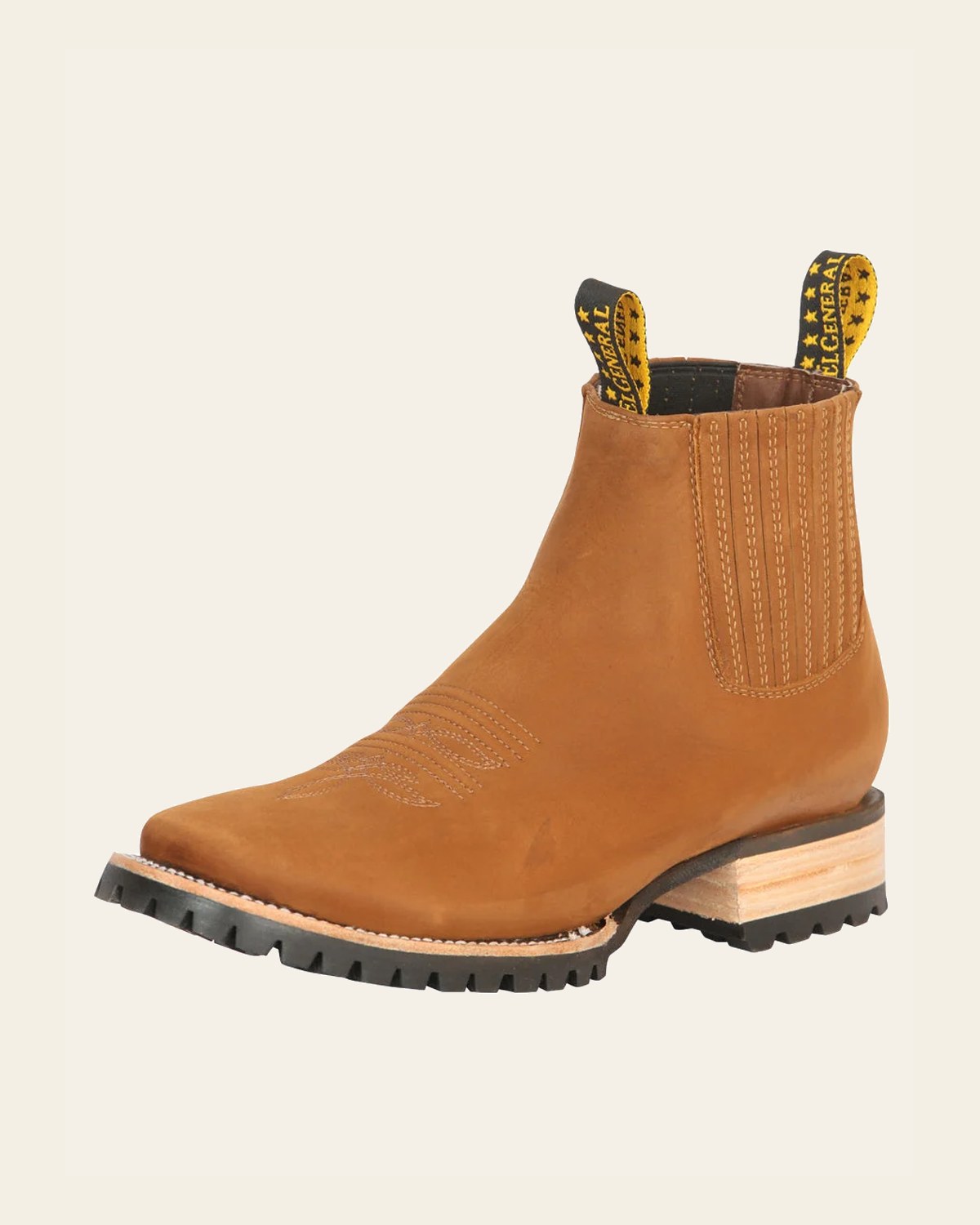 El General Men’s Ankle Boots - Nobuck Oro Viejo 45343 on a warm cream background