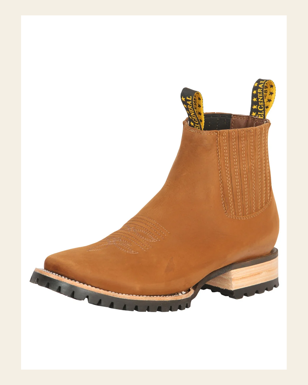 El General Men’s Ankle Boots - Nobuck Oro Viejo 45343 on a warm cream background