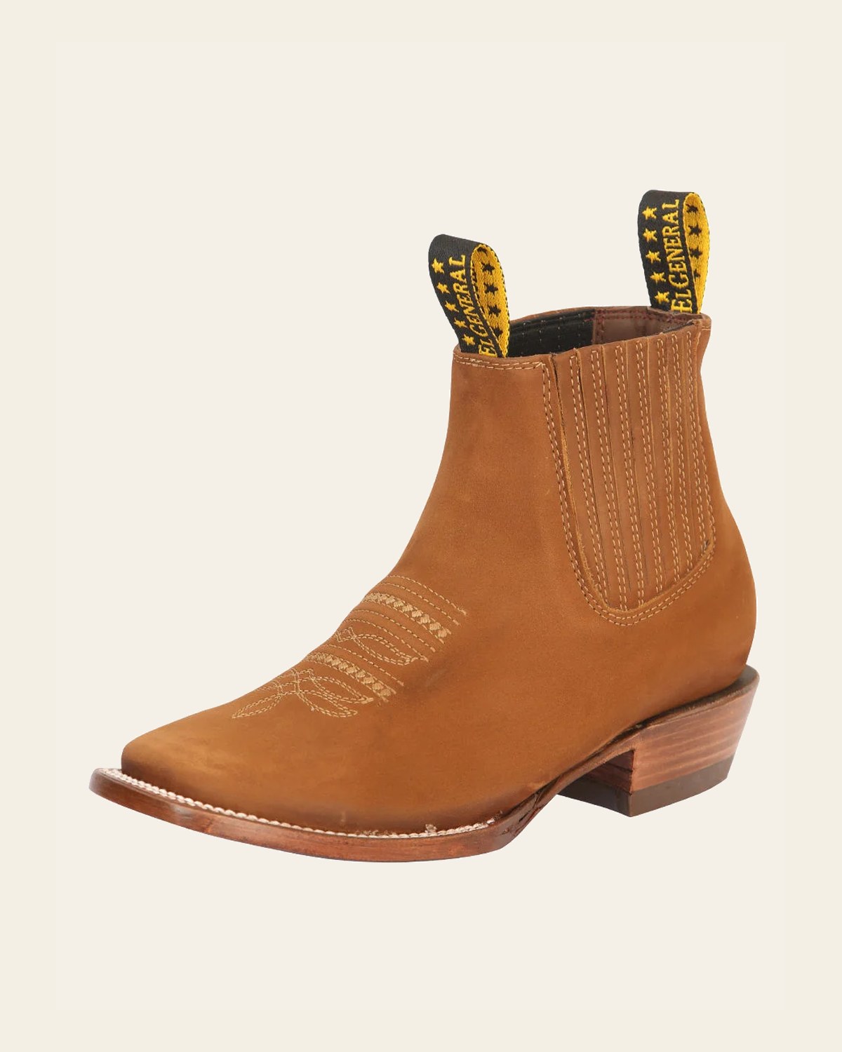 El General Women’s Ankle Boots - Nobuck Oro Viejo 45347 on a warm cream background