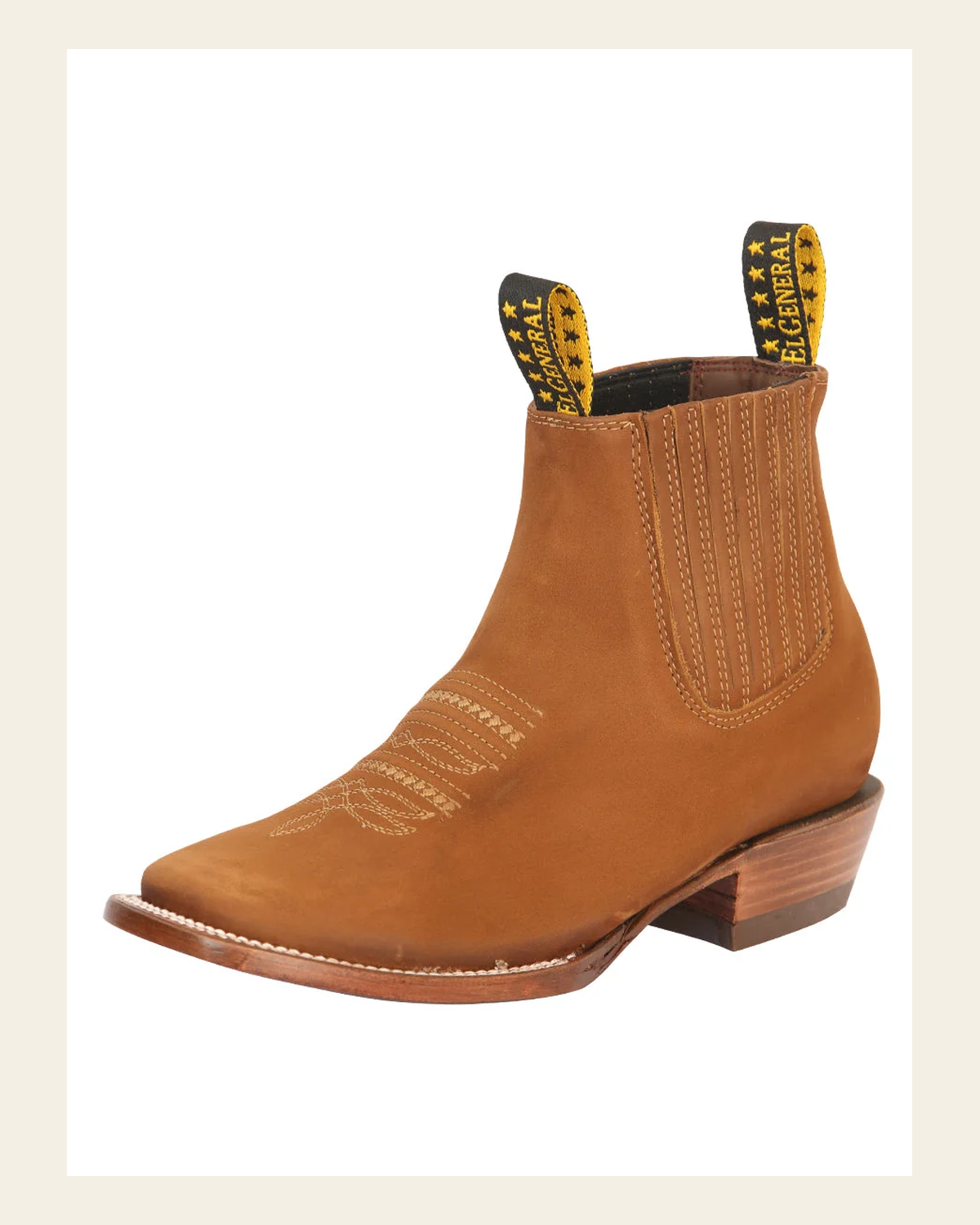 El General Women’s Ankle Boots - Nobuck Oro Viejo 45347 on a warm cream background