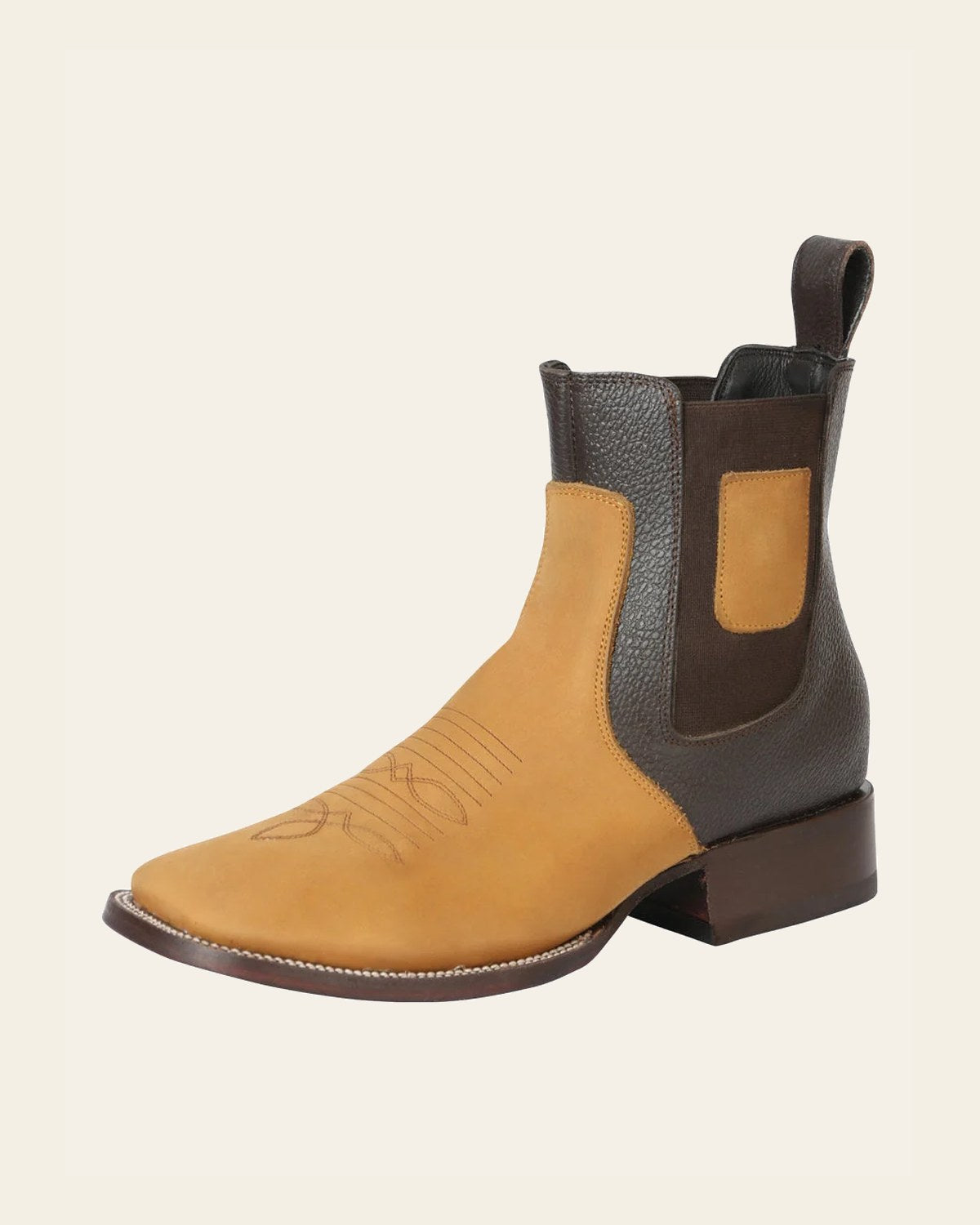 El General Men’s Nobuck Ankle Boots - Honey 45582 on a warm cream background