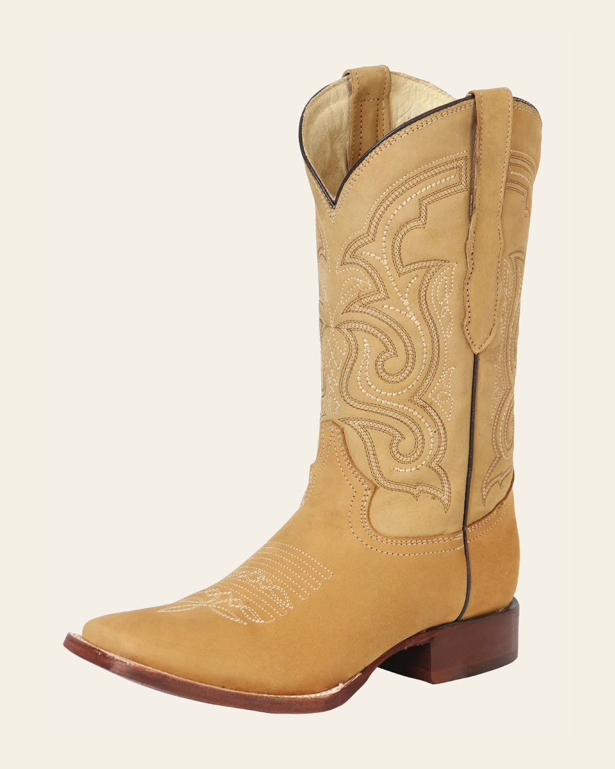 El General Men’s Rodeo Boot – Nubuck Leather - Honey 45204 on a warm cream background