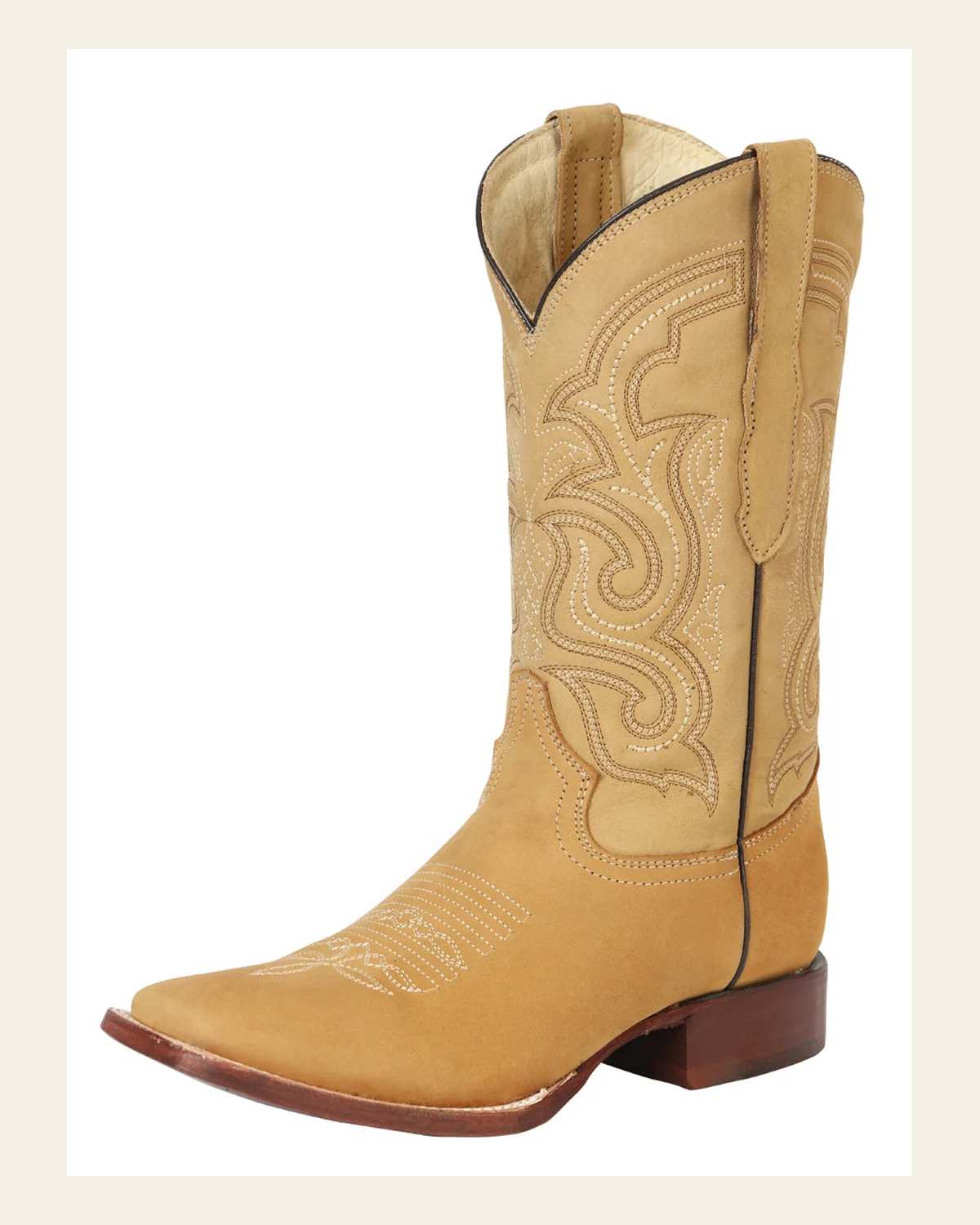 El General Men’s Rodeo Boot – Nubuck Leather - Honey 45204 on a warm cream background
