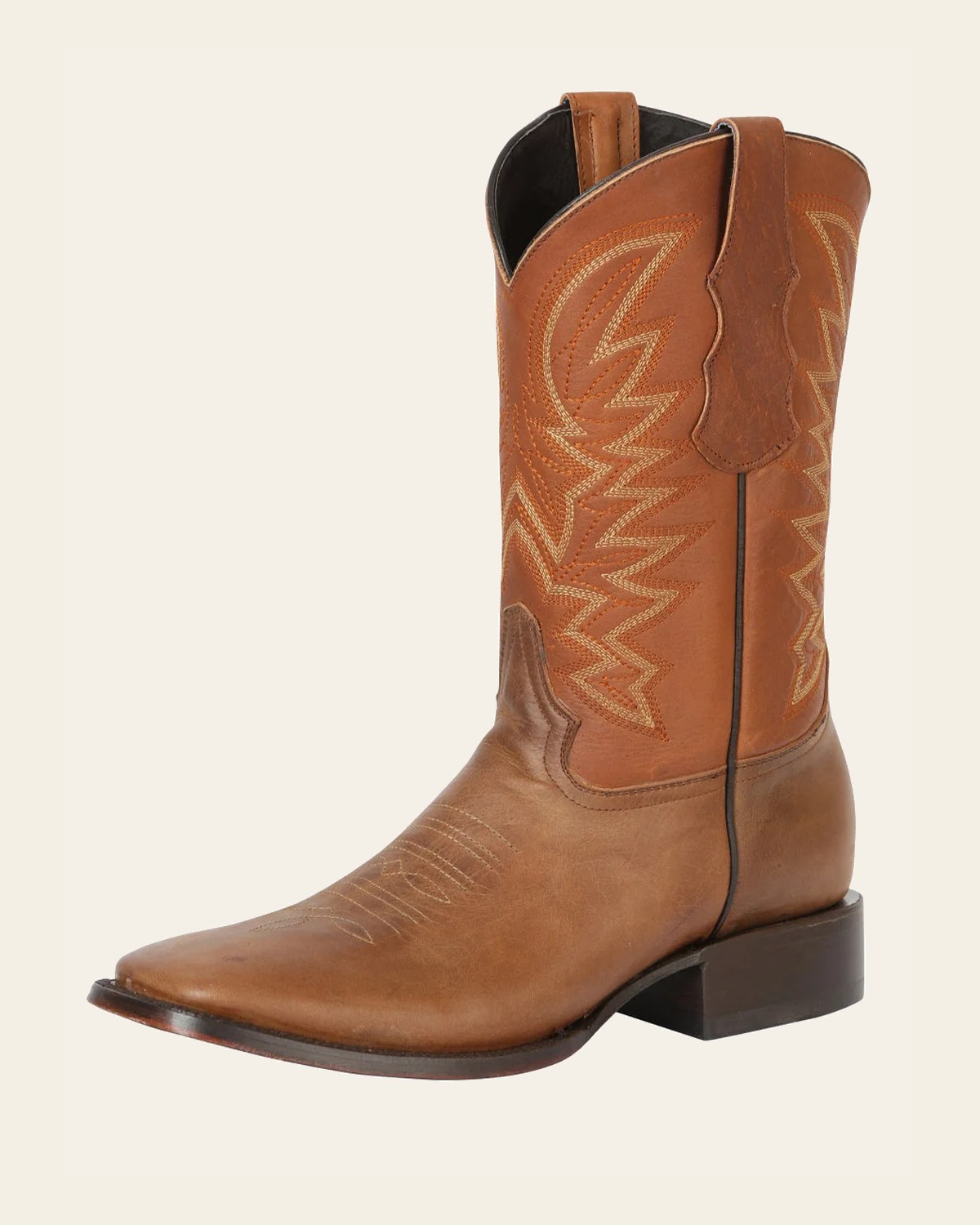 El General Men’s Rodeo Boots - Brown 45580 on a warm cream background