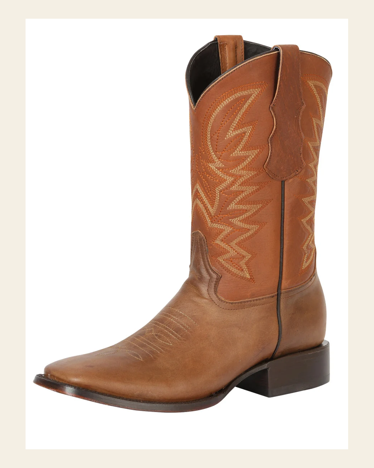 El General Men’s Rodeo Boots - Brown 45580 on a warm cream background