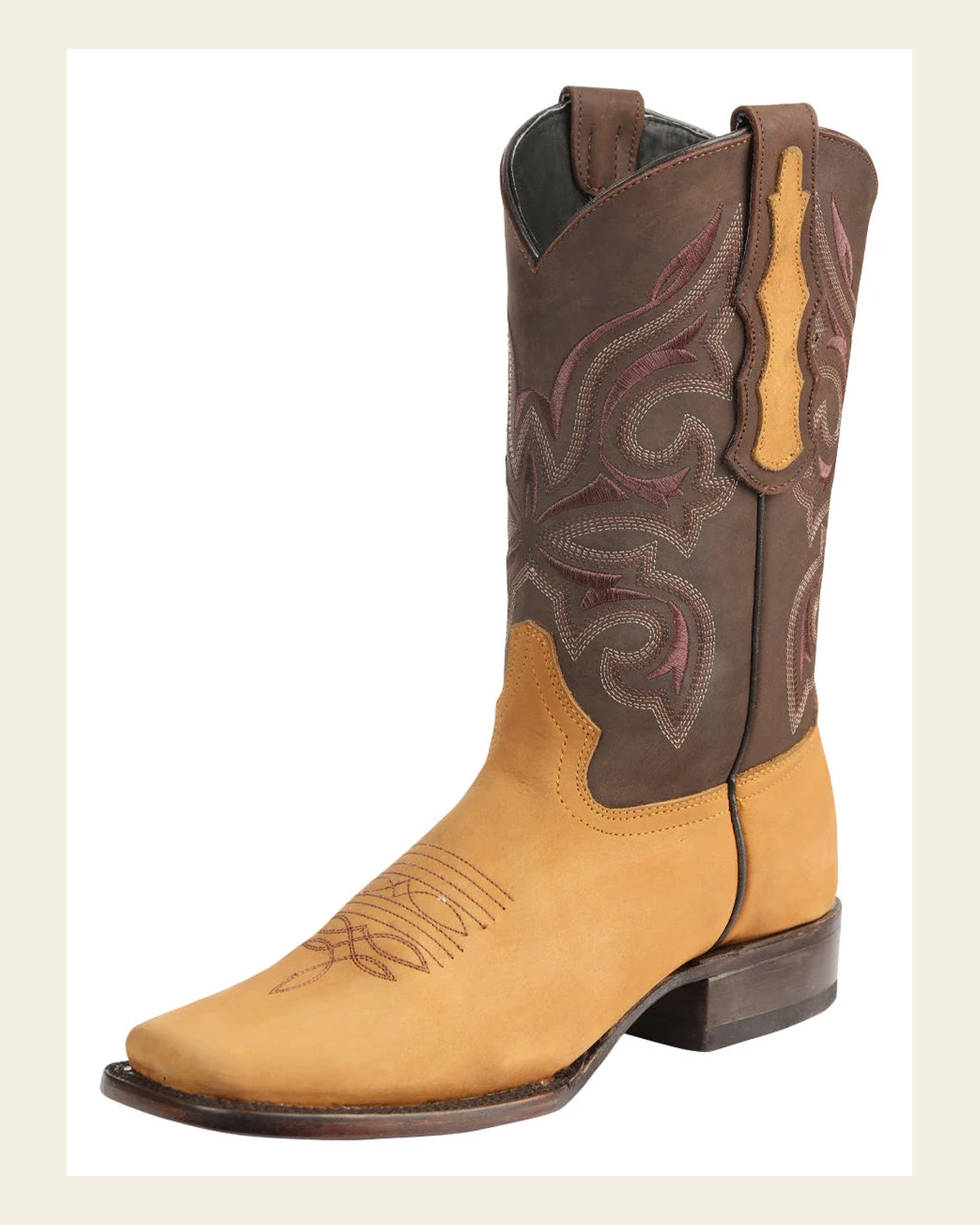 El General Men’s Rodeo Boots - Papaya 45526 on a warm cream background