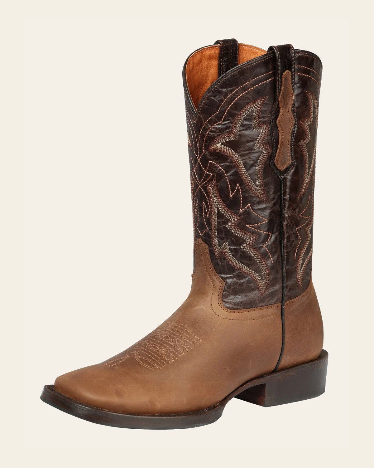 El General Rodeo Boot - Tobacco brown 44859 on a warm cream background