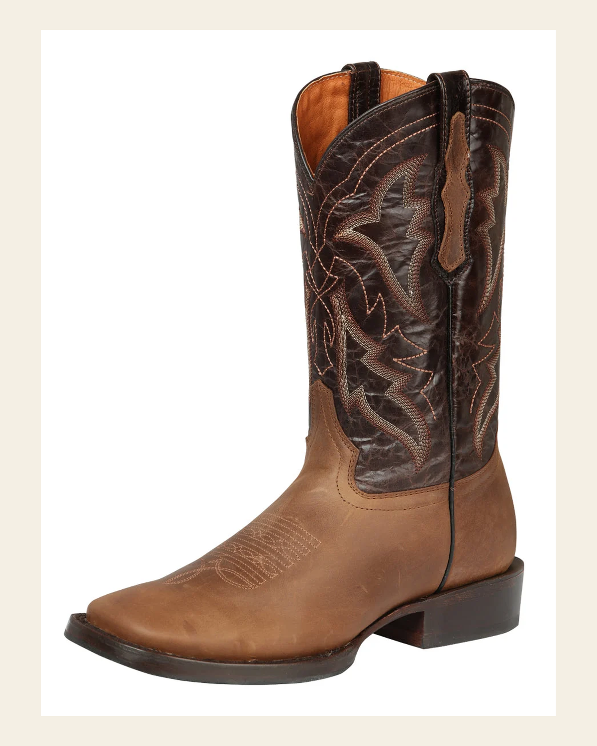 El General Rodeo Boot - Tobacco brown 44859 on a warm cream background