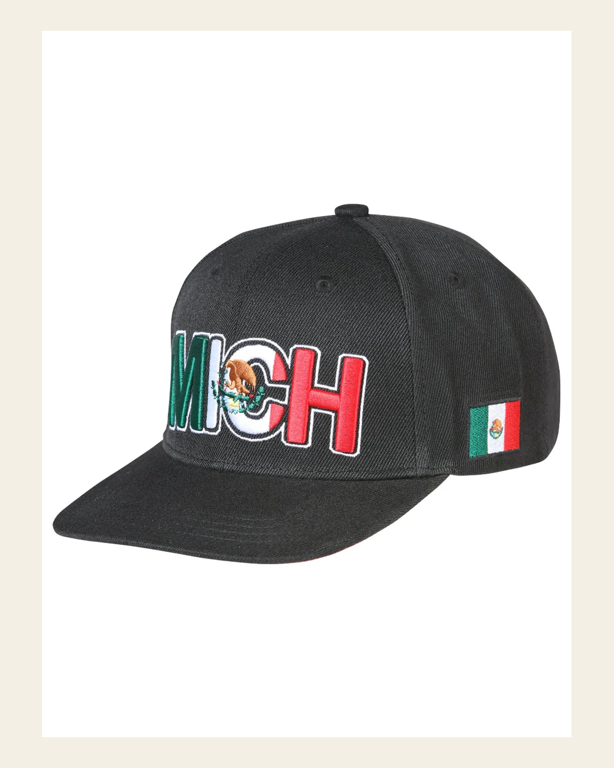 El General SB/MICH Hat- Black 44783 on a warm cream background