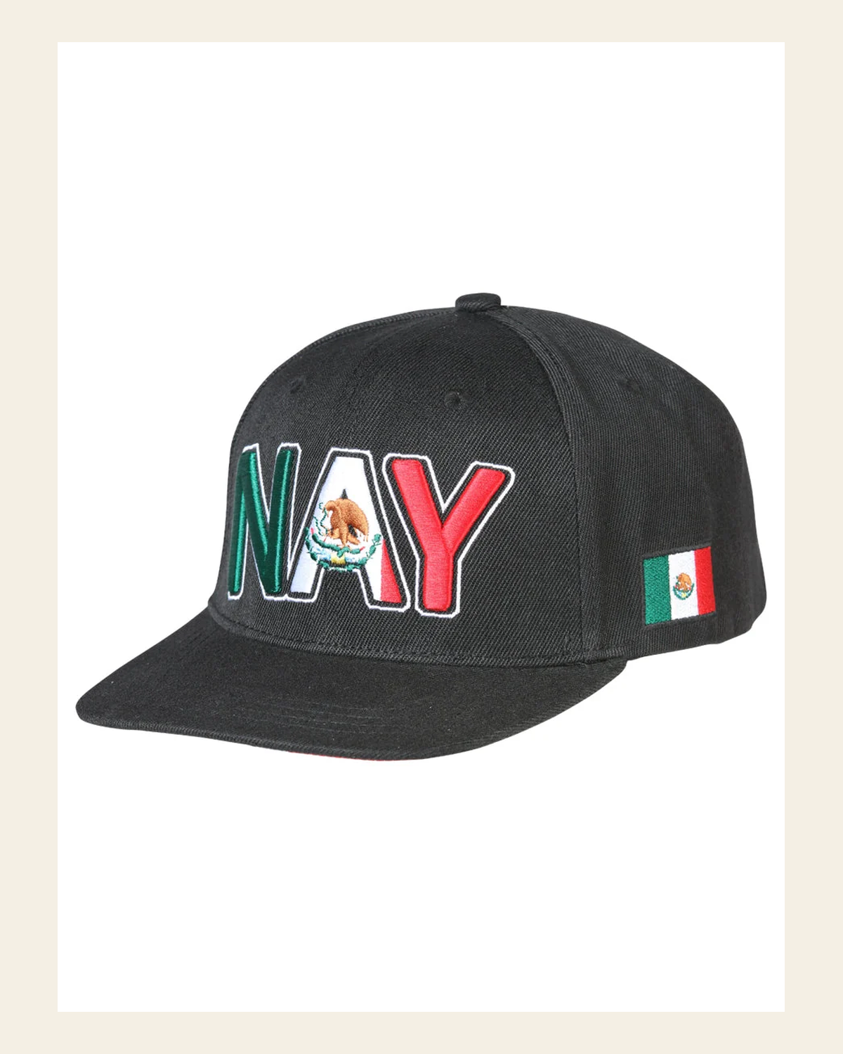 El General SB/NAY Hat- Black 44793 on a warm cream background