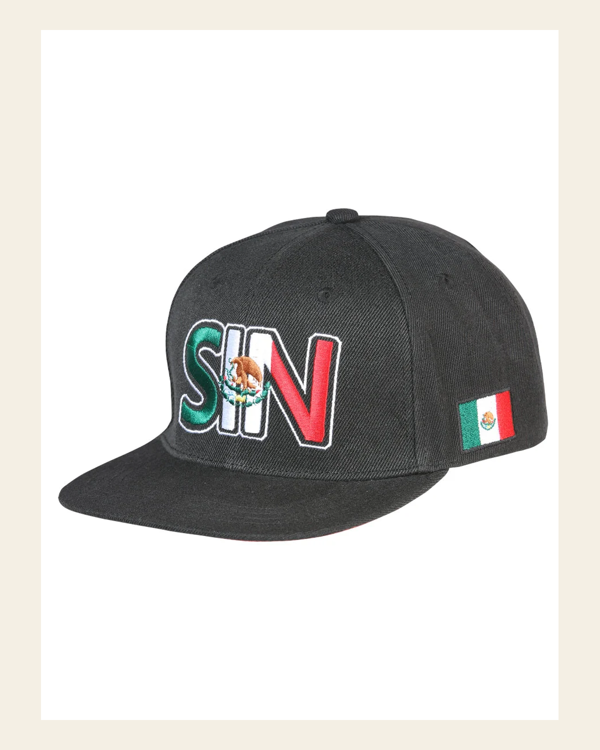 El General SB/SIN Hat- Black 44797 on a warm cream background