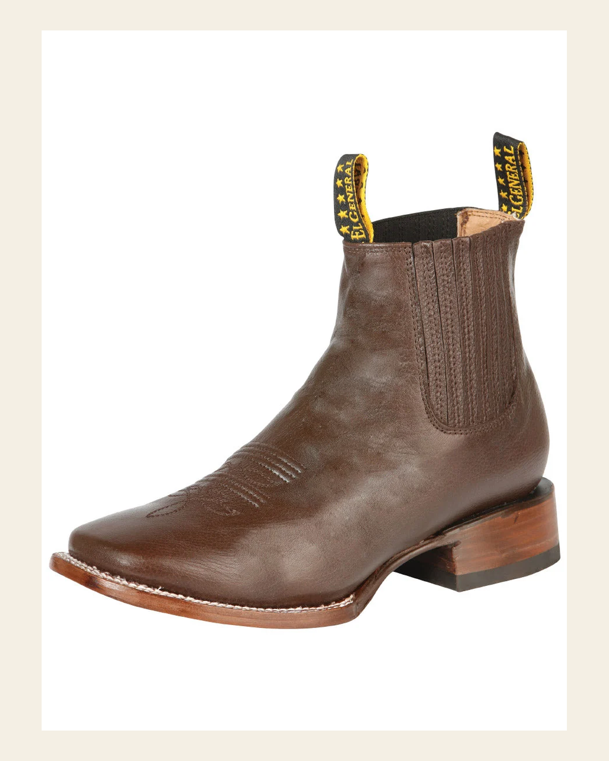 El General Square Toe Ankle Boot - Lemmans Cooper 126609 on a warm cream background
