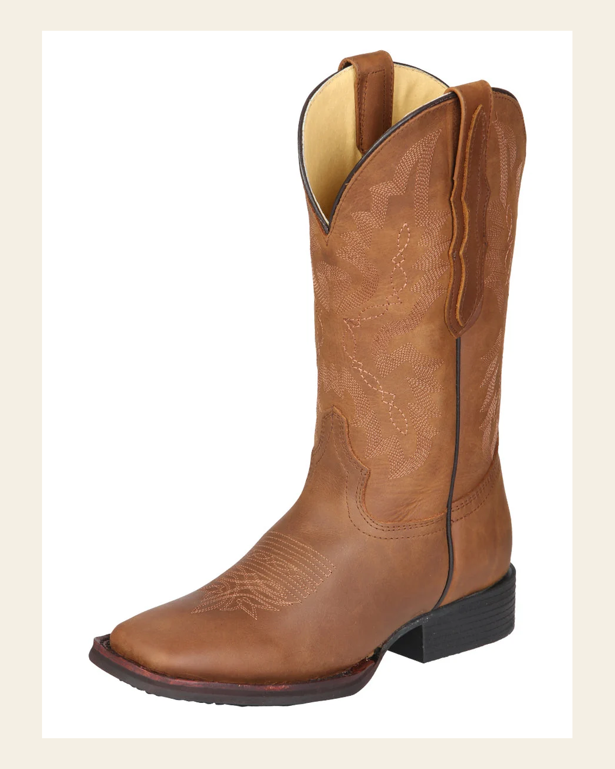 El General Women’s Rodeo Boots - Honey 45801 on a warm cream background