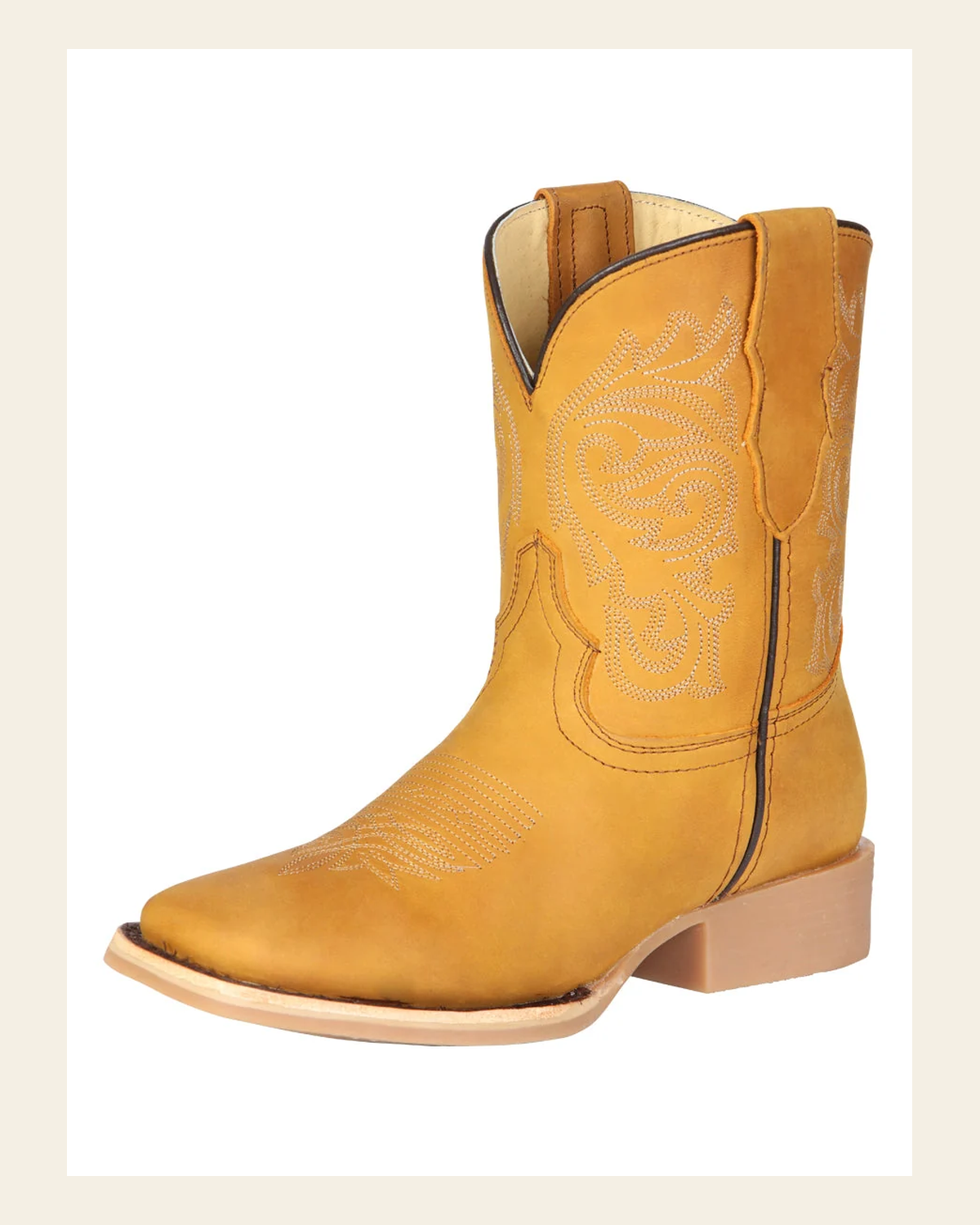 El General Women’s Rodeo Boots - Honey 45803 on a warm cream background