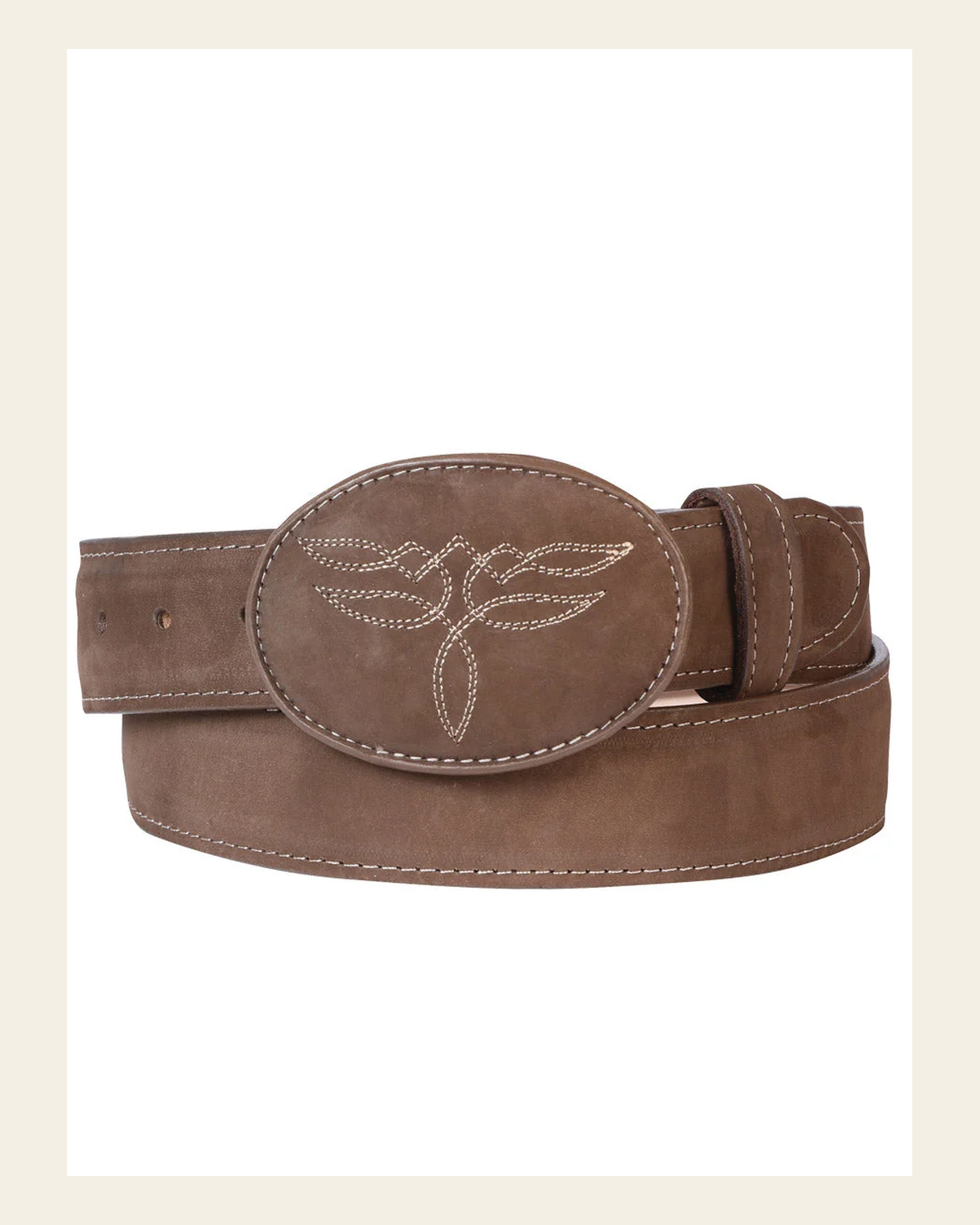 El General Women’s Western Belt - Camel 43185 on a warm cream background