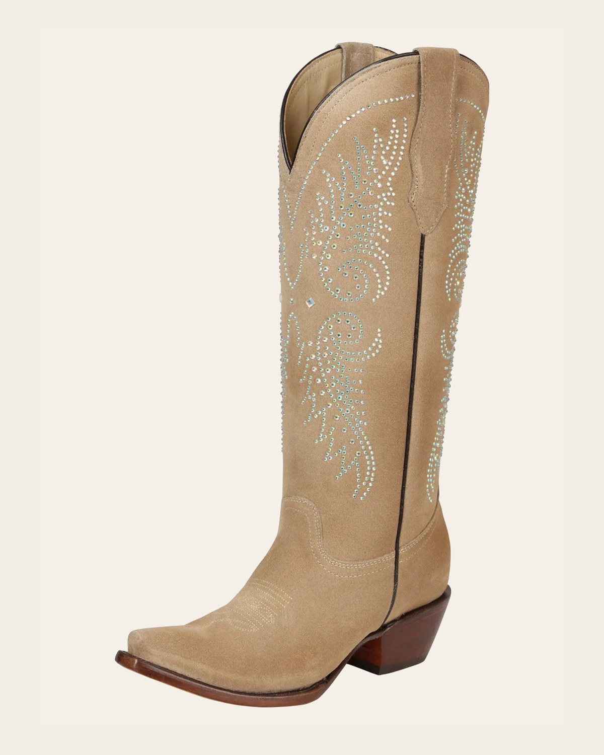 El General Women’s Western Suede Boots - Tuscani 45793 on a warm cream background