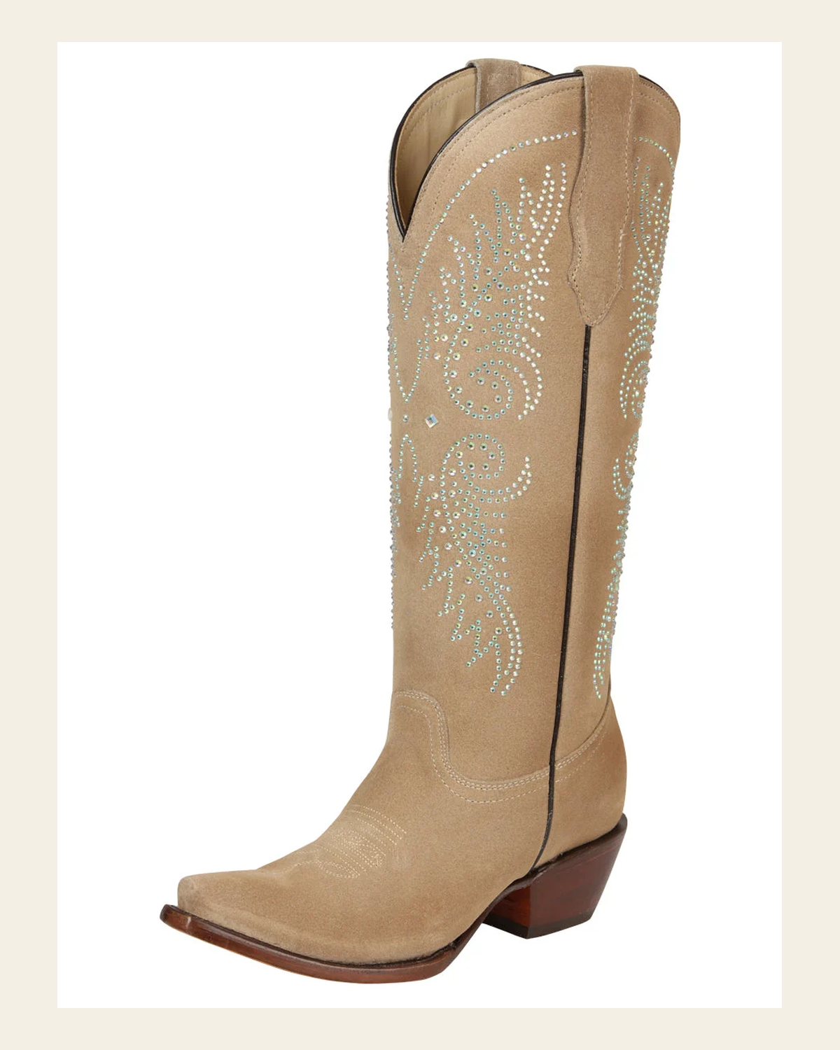 El General Women’s Western Suede Boots - Tuscani 45793 on a warm cream background