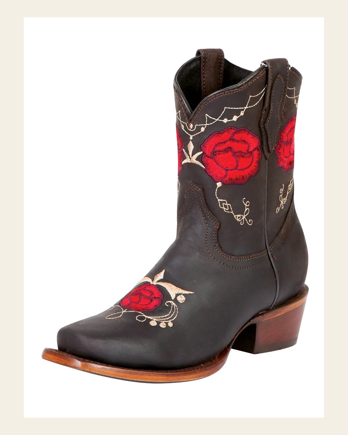 El General Womens Rodeo Boot - Crazy Choco 41832 on a warm cream background