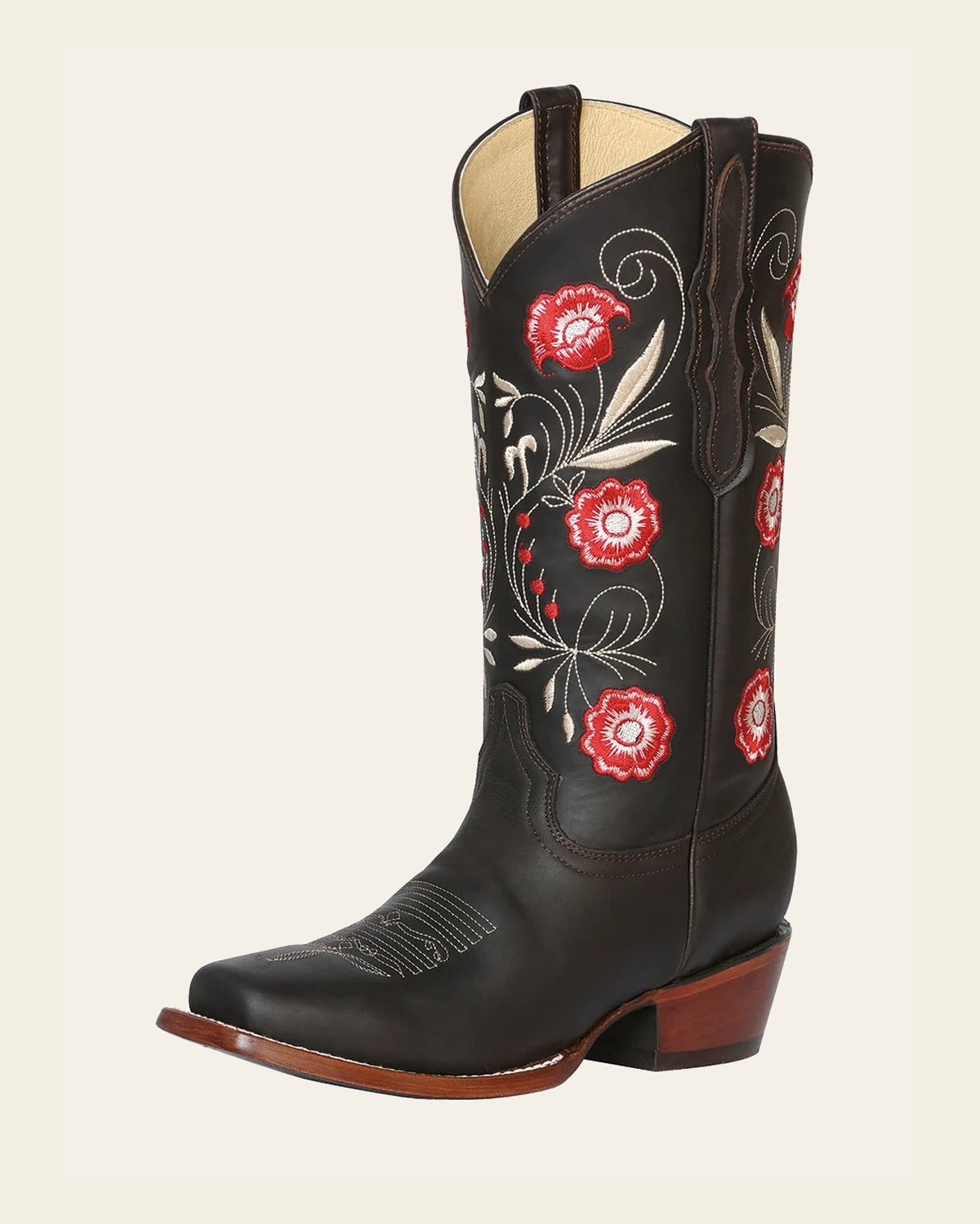 El General Womens Rodeo Boot- Dark Chocolate 42982 on a warm cream background