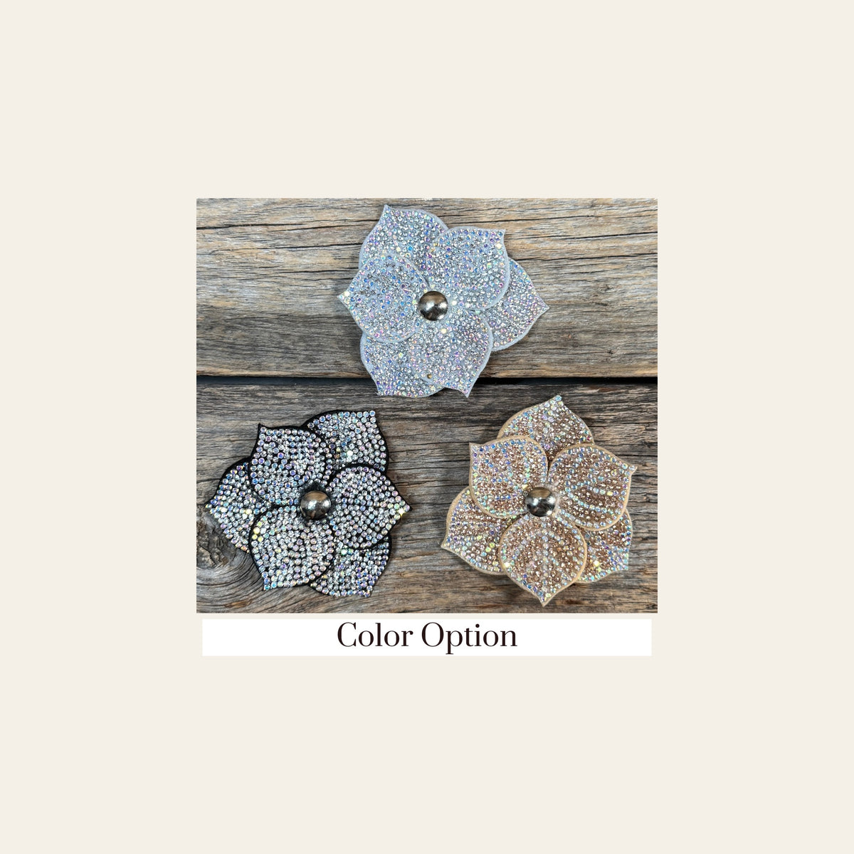 Elegant Flower Rhinestone Rosette