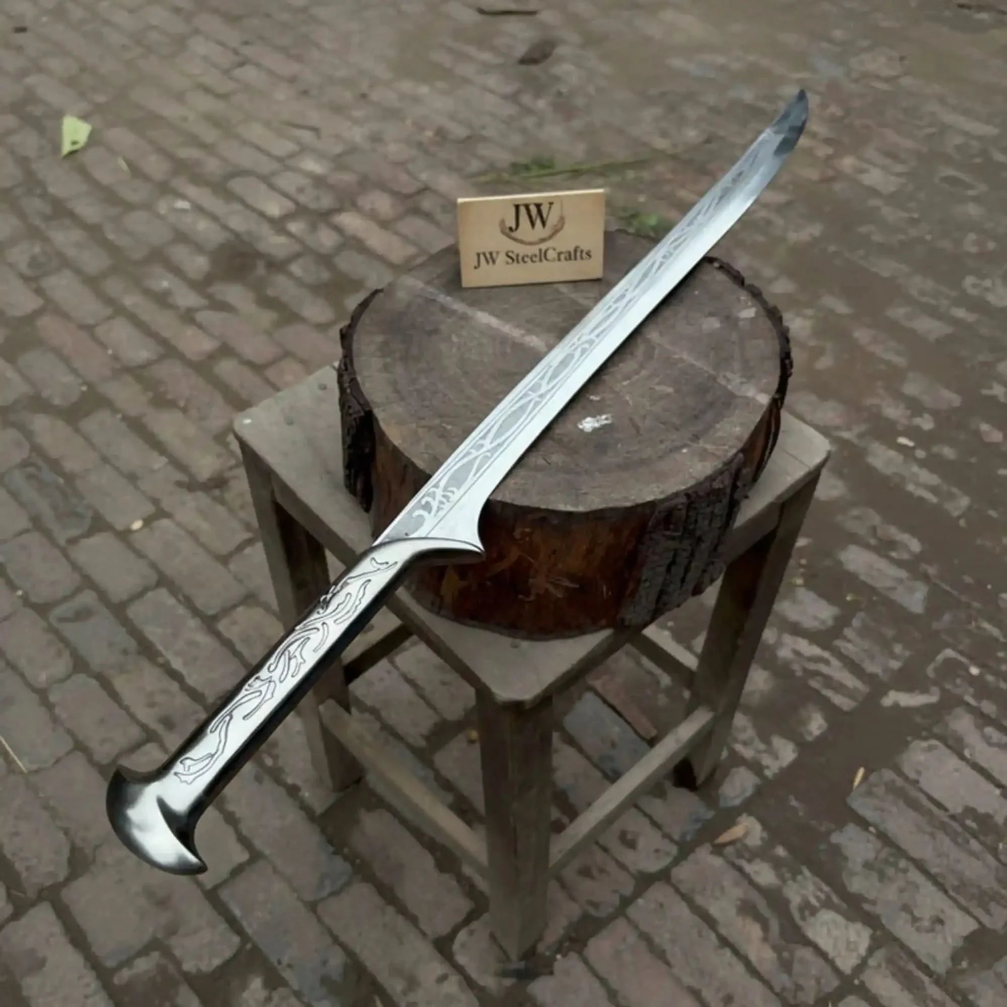 Forest King Handmade Elven Inspired Fantasy Sword | Full Tang Carbon Steel Blade