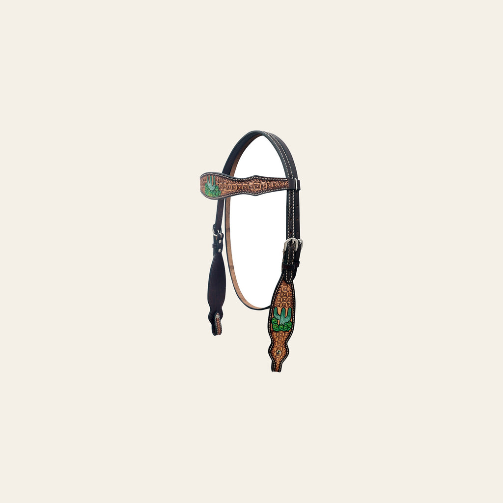 HILASON Western Leather Horse Headstall & Breast Collar Hand Tooled Tan | Leather Headstall | Leather Breast Collar