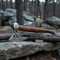 Raven Viking Axe with Hand Engraved Raven Motif
