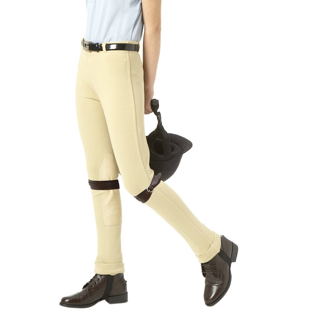 Equistar Childs Pull On Cuff Cotton Lycra Blend Jod Neutral Beige
