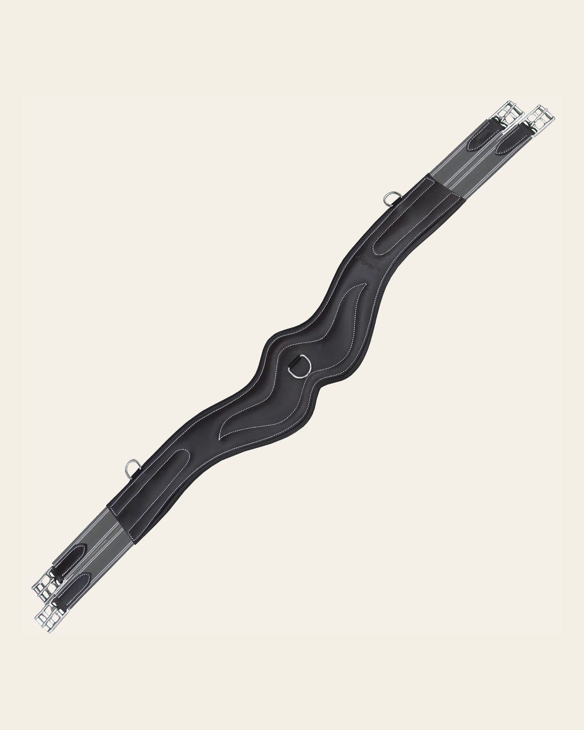 ExionPro 'AdaptLine' Wave Girth - Grey Elastic with White Lines on a warm cream background