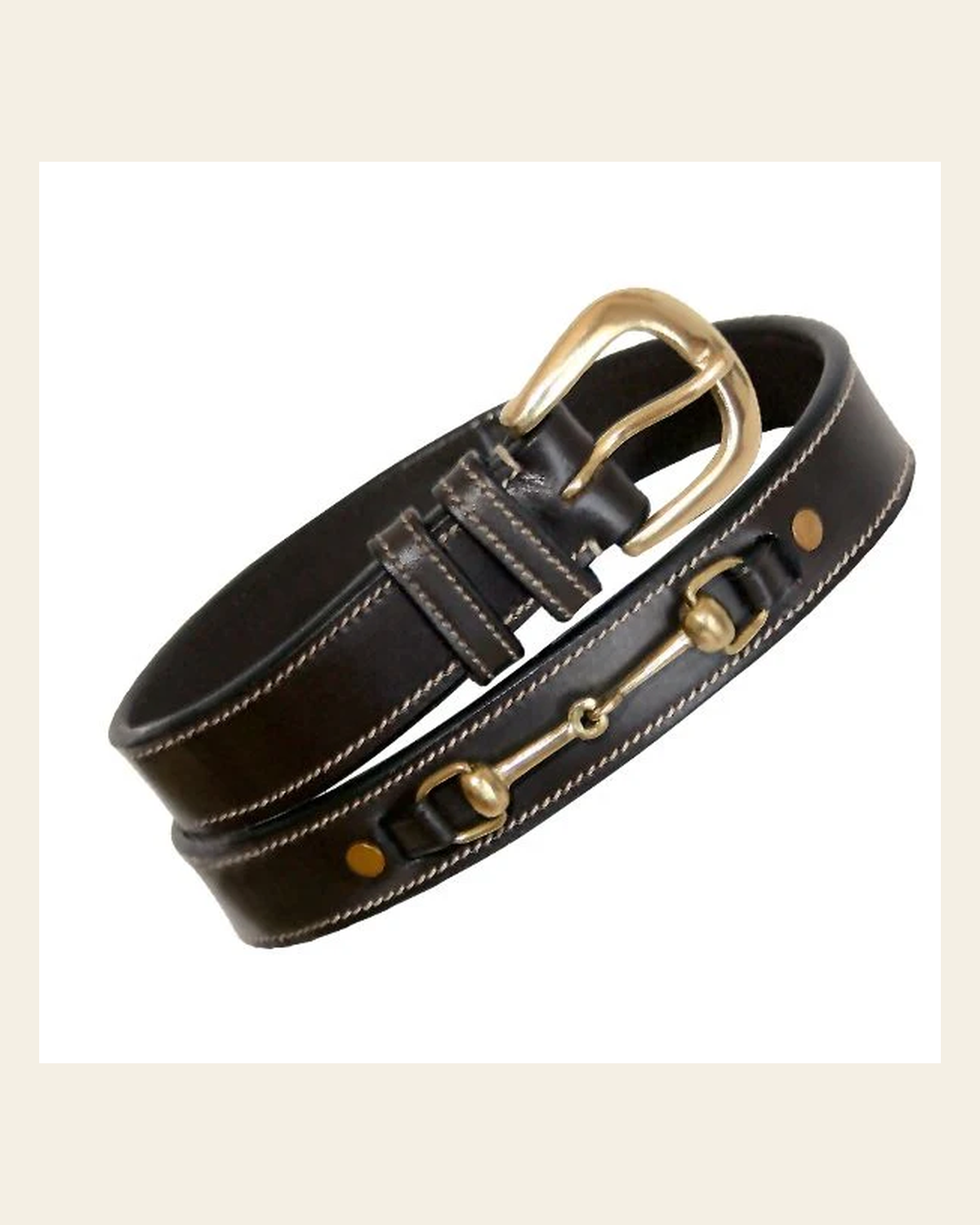 ExionPro Double Snaffle Belt on a warm cream background