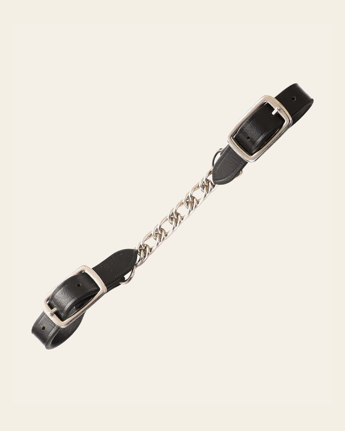 ExionPro Leather Curb Chain on a warm cream background