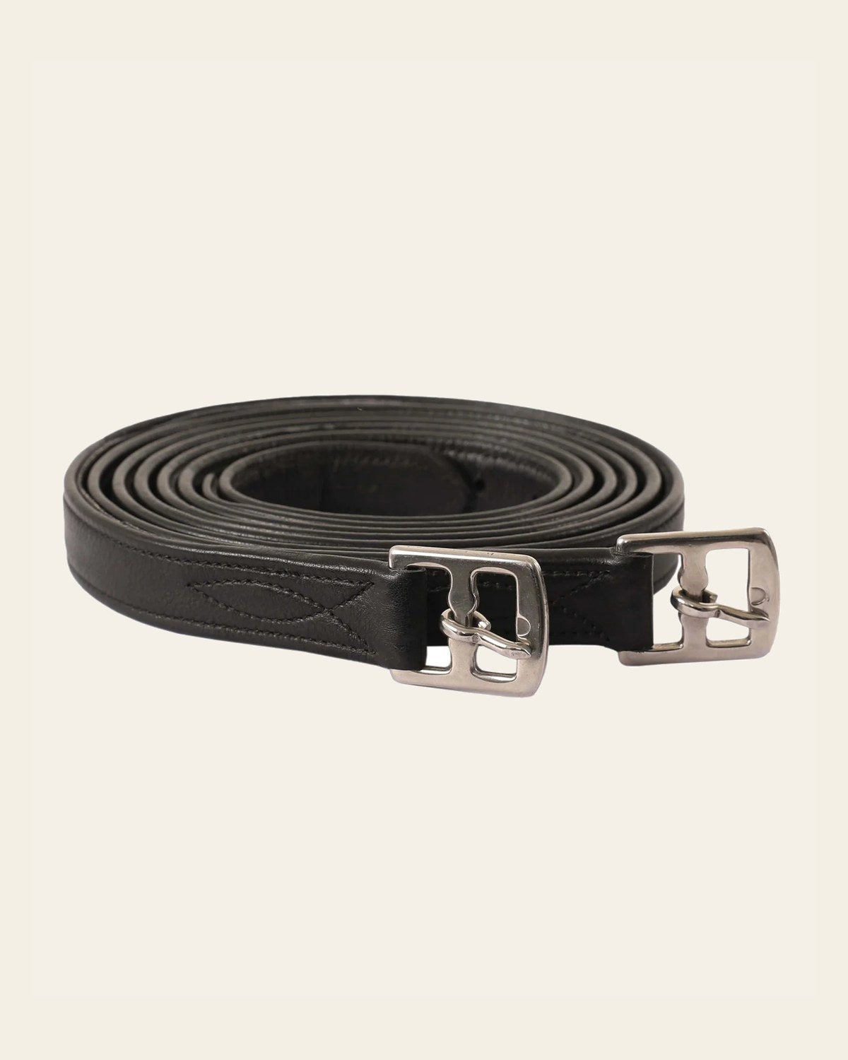 ExionPro Nylon Lined Stirrup Leathers on a warm cream background