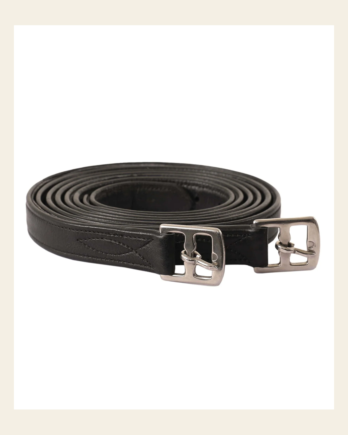 ExionPro Nylon Lined Stirrup Leathers on a warm cream background