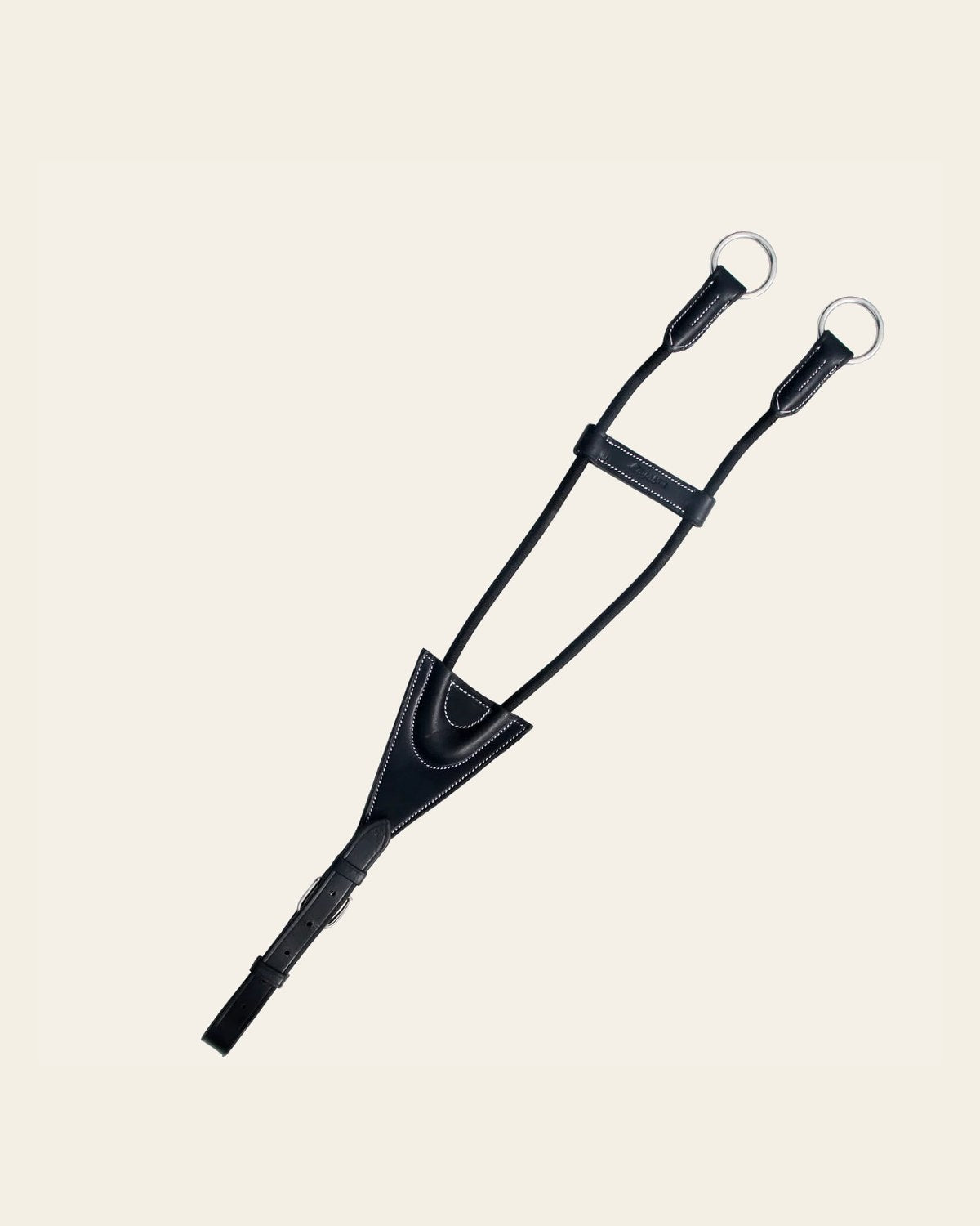 ExionPro Round Elastic Running Martingale Attachment on a warm cream background
