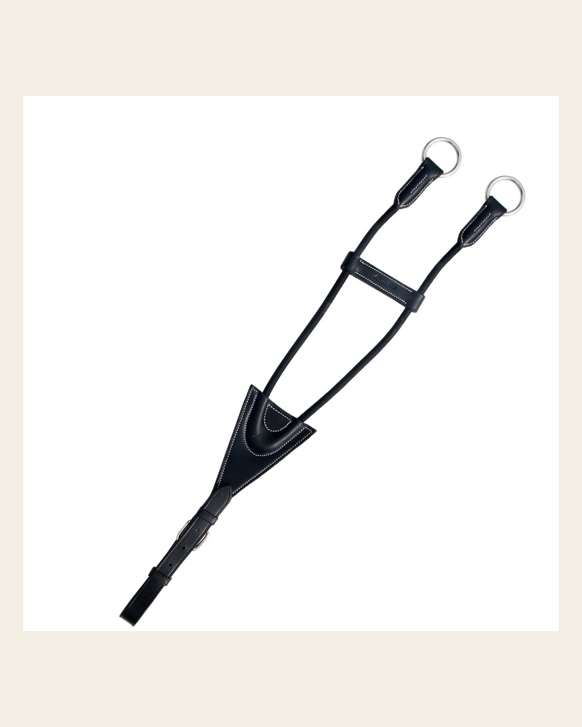 ExionPro Round Elastic Running Martingale Attachment on a warm cream background