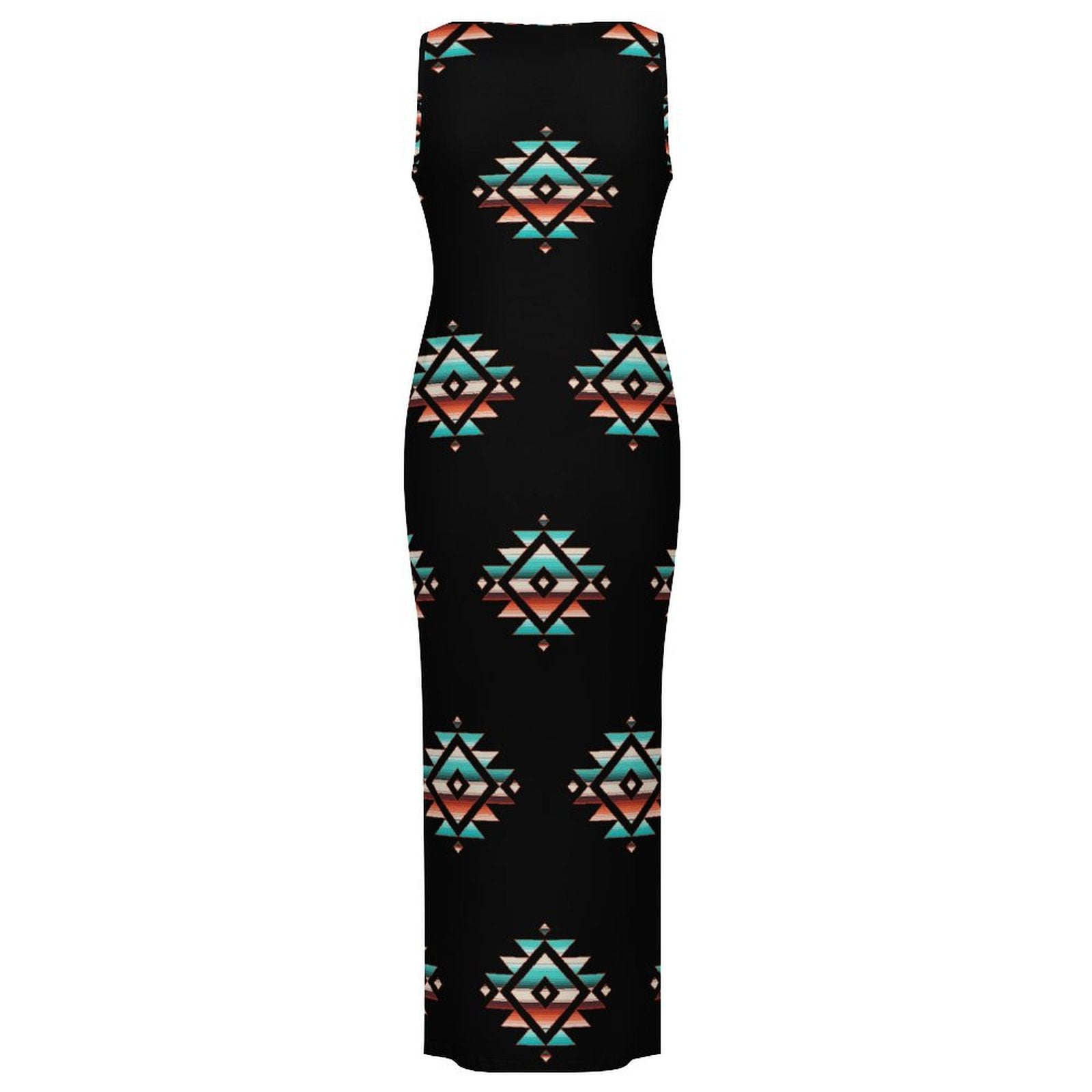 Baha Ranch Southwestern Aztec Sleeveless Bodycon Side Slit Western Maxi Dress by Baha Ranch Western Wear - product image 6